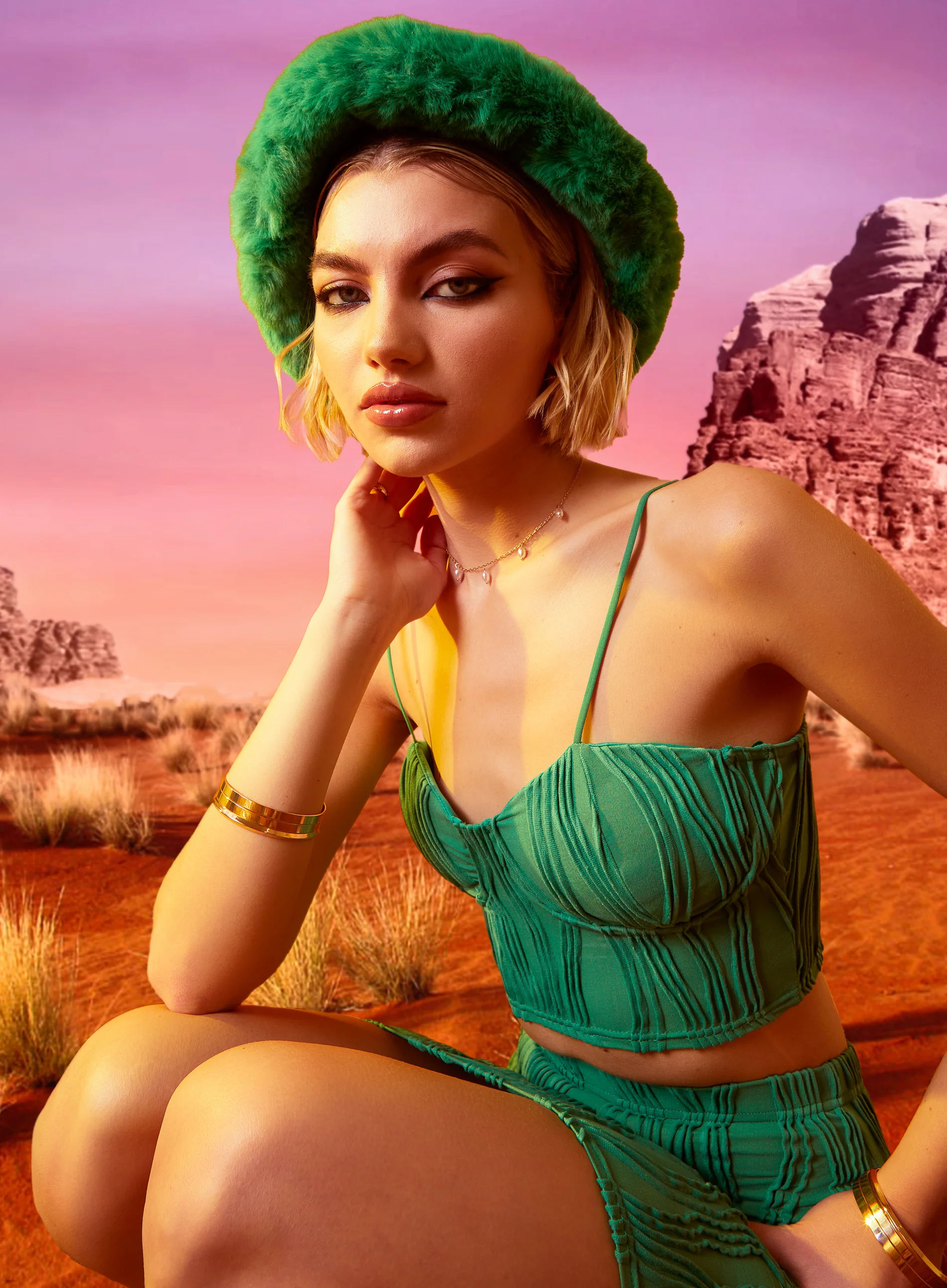 Ripple Cupped Crop Top - Image 2