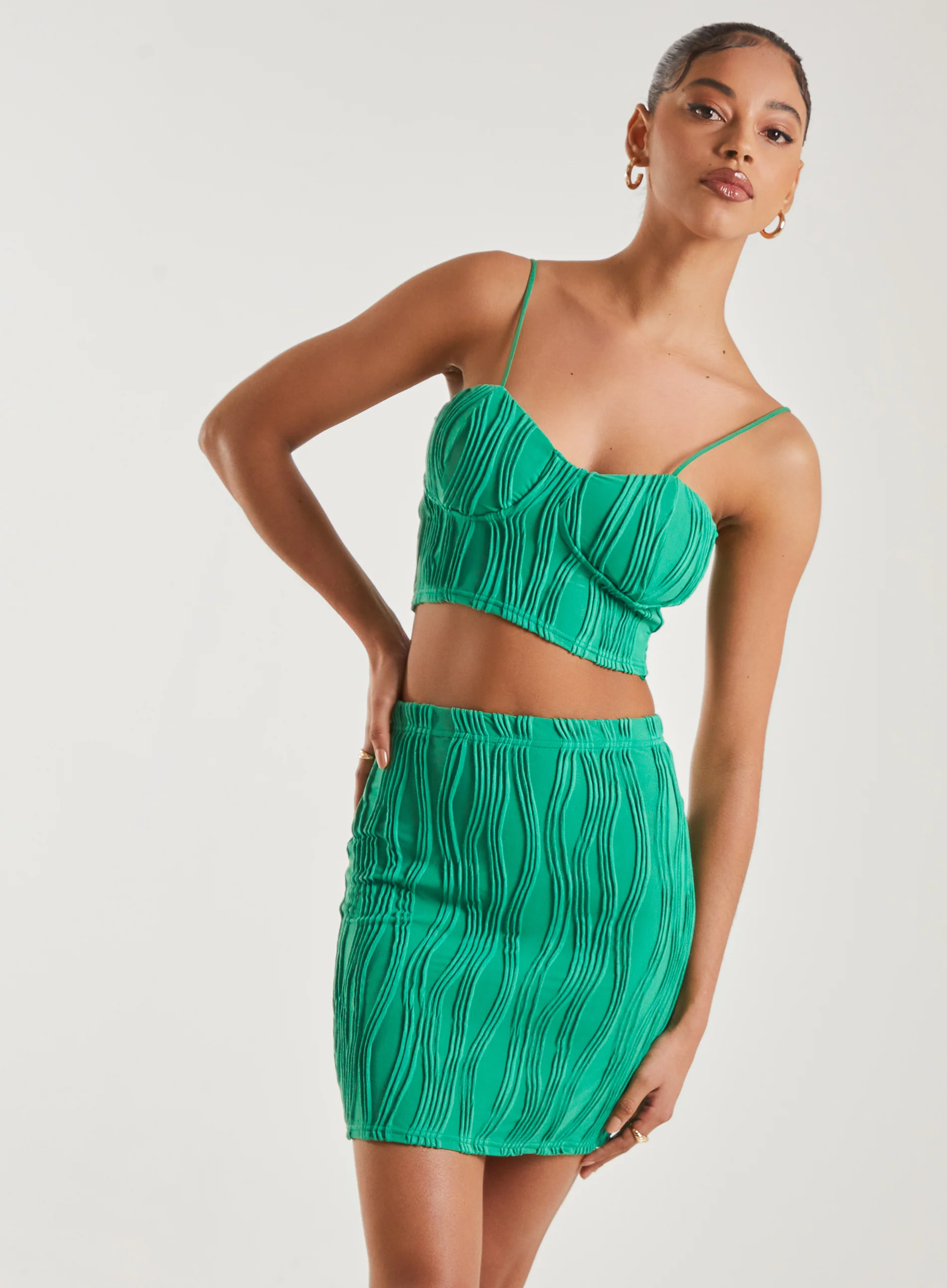 Ripple Cupped Crop Top - Image 3