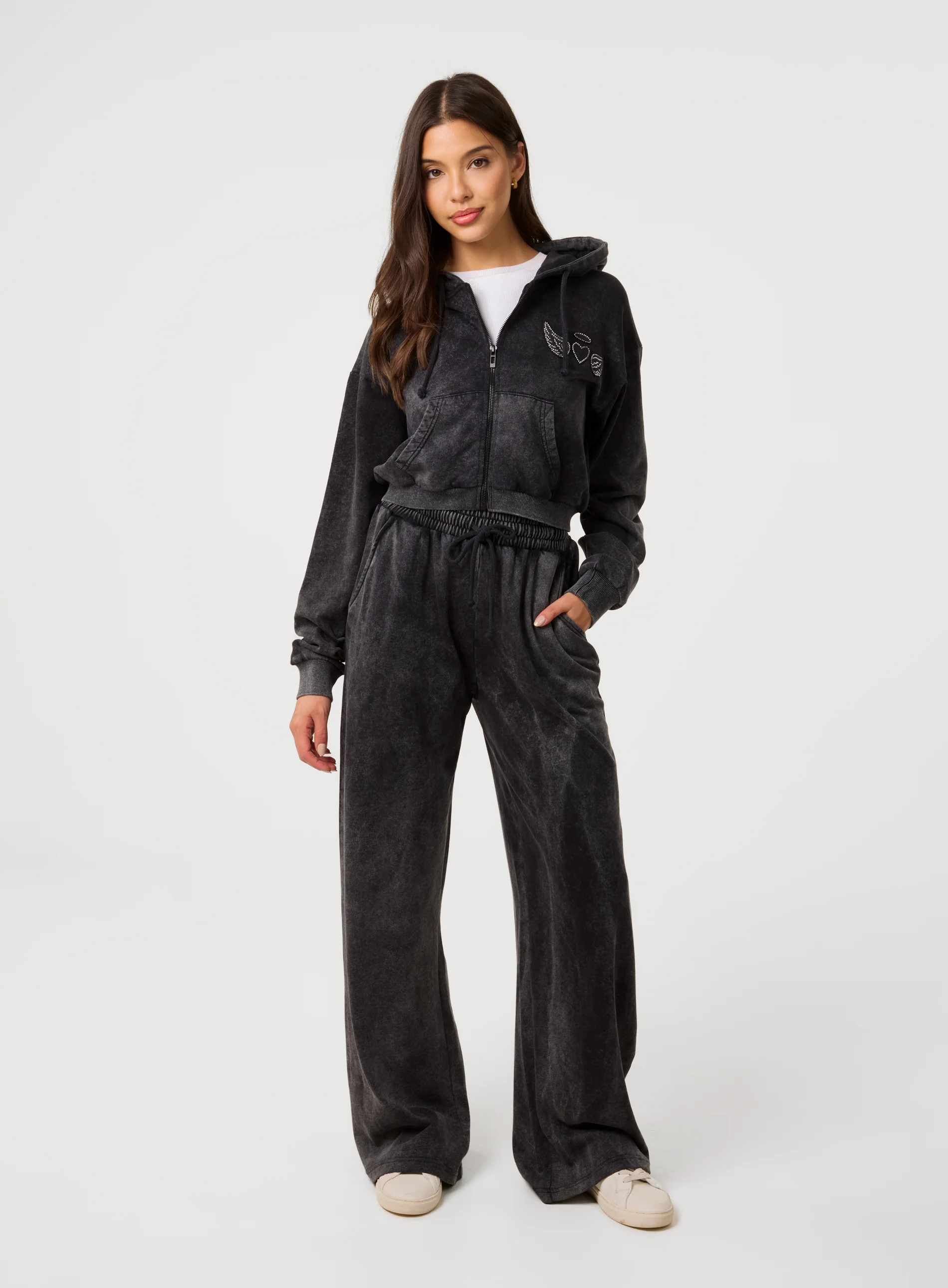 Halo Diamante Wide Leg Joggers - Image 2