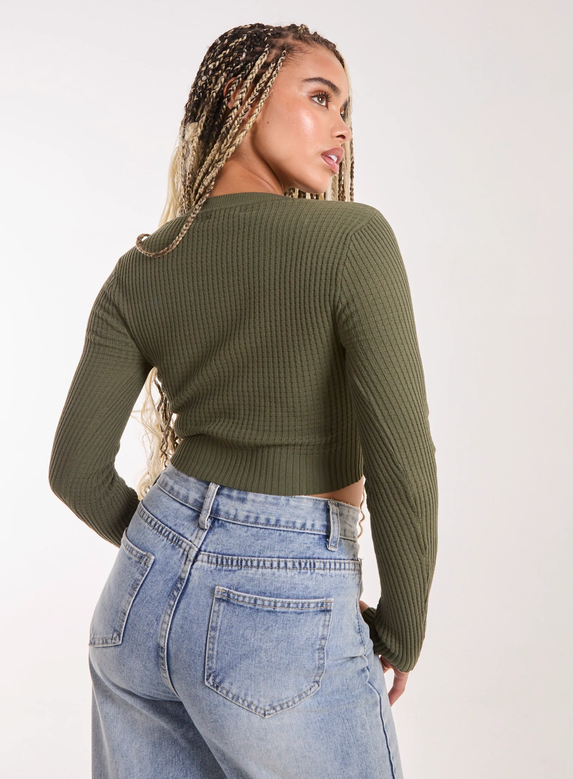 Heart Embellishment Rib Knit Top - Image 4