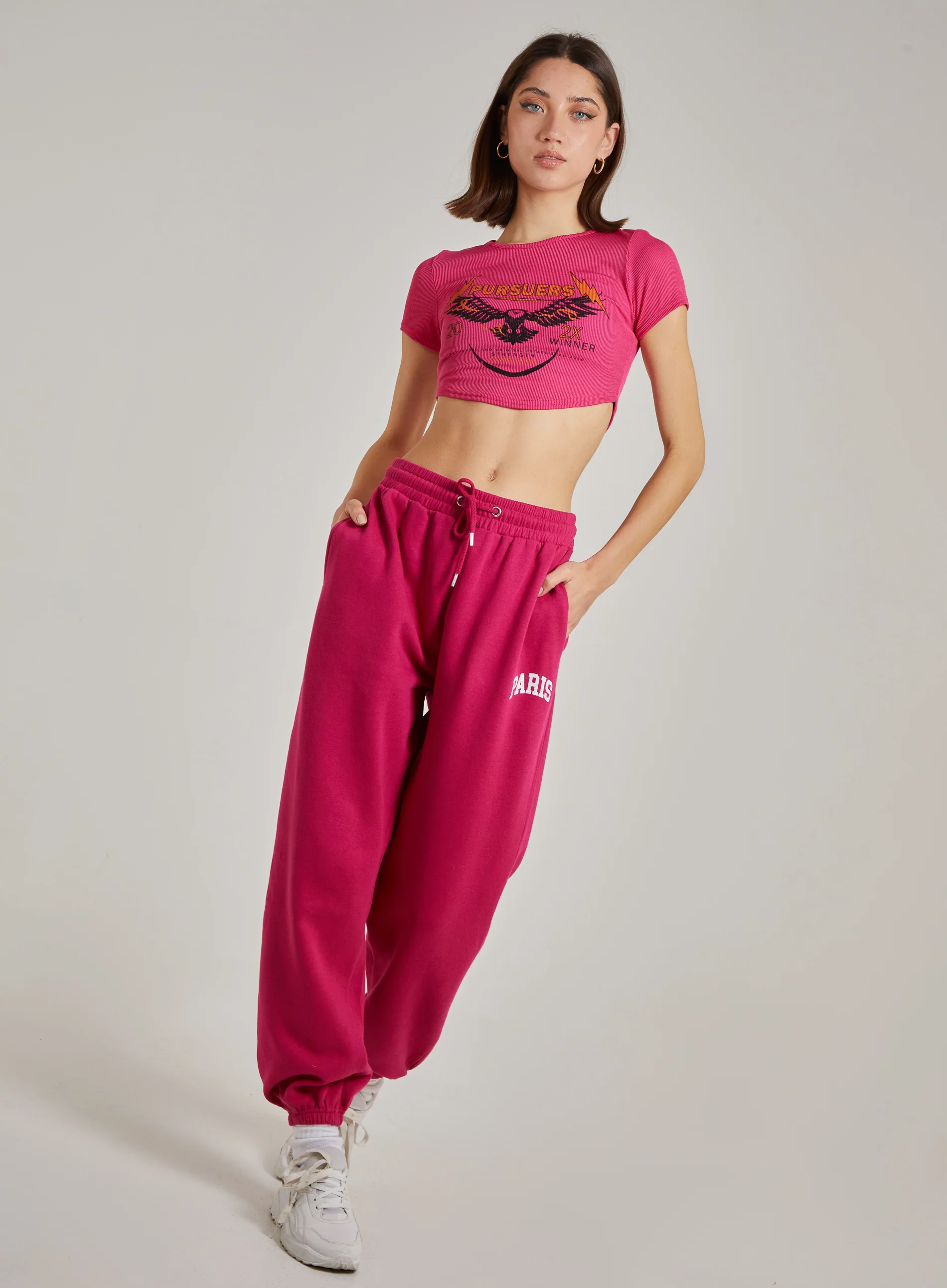 Cropped Ribbed Band Tee - Image 4