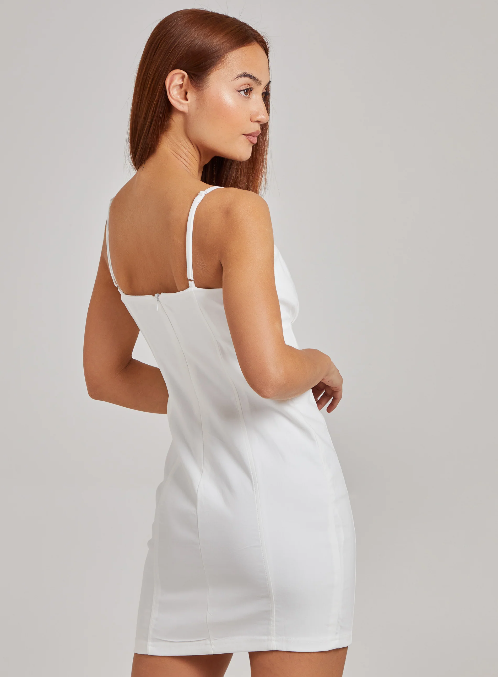 Gathered Bengaline Bodycon Dress - Image 4