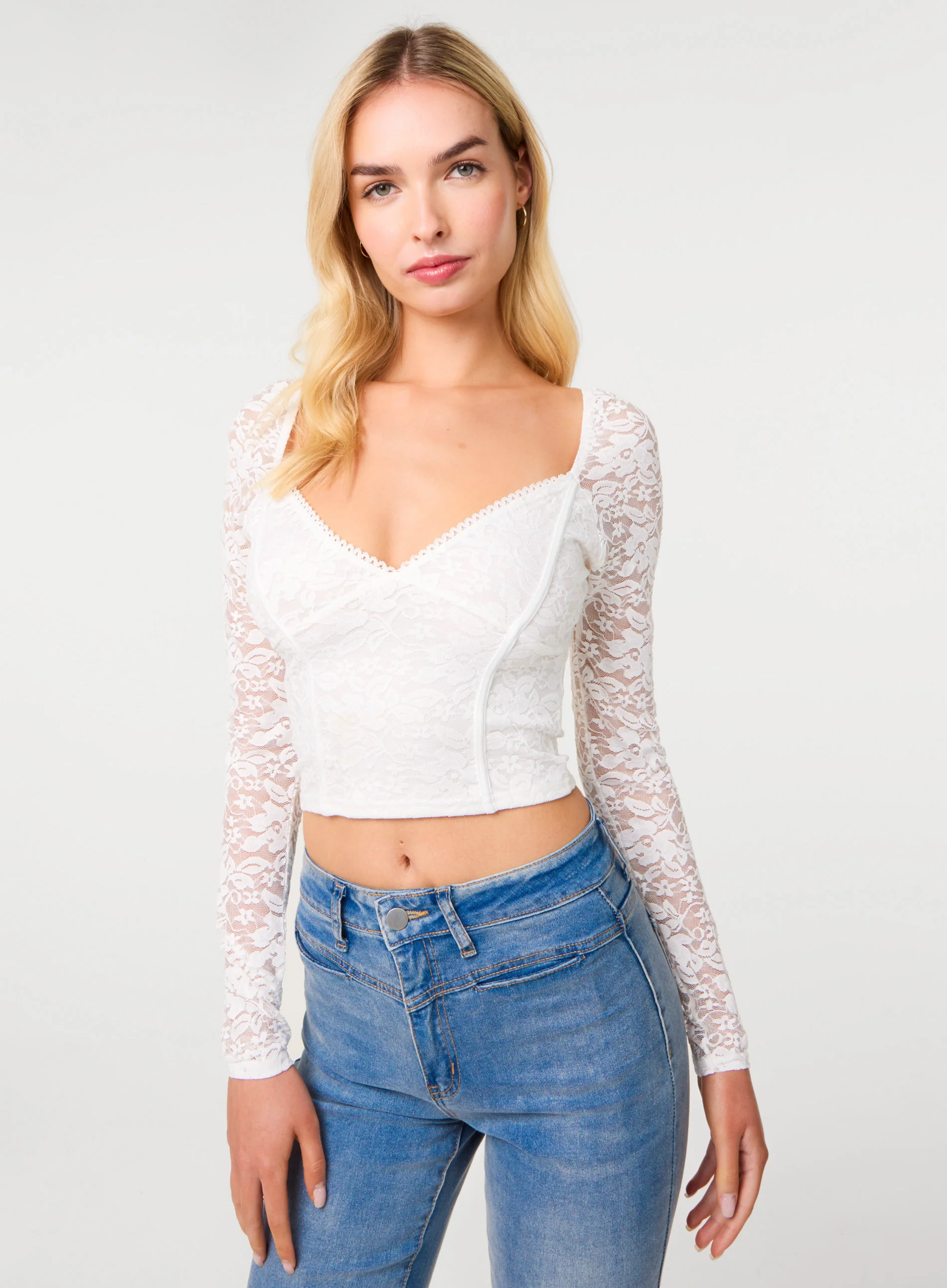 Long Sleeve Lace Top