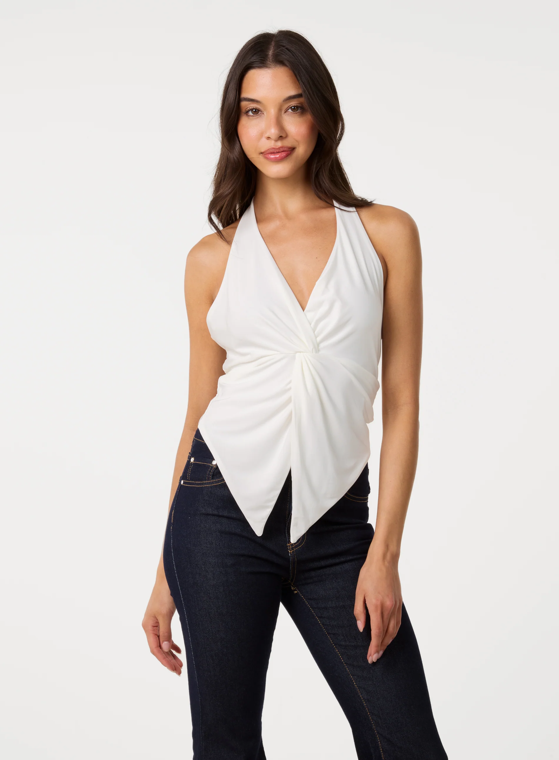 Ring Back Slinky Halter Top