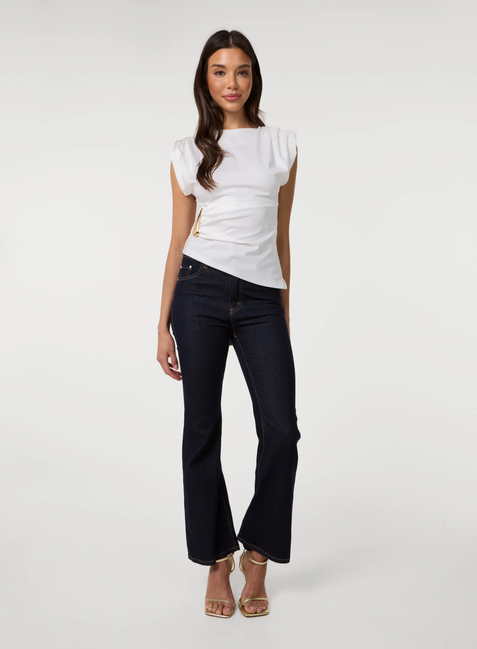 Shoulder Pad With Buckle Jersey Top - Image 2