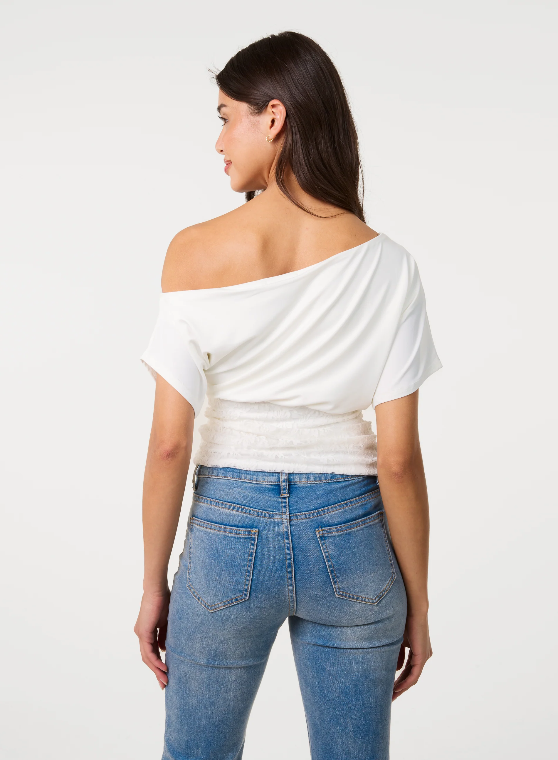 Slinky Puffball Top With Lace - Image 4