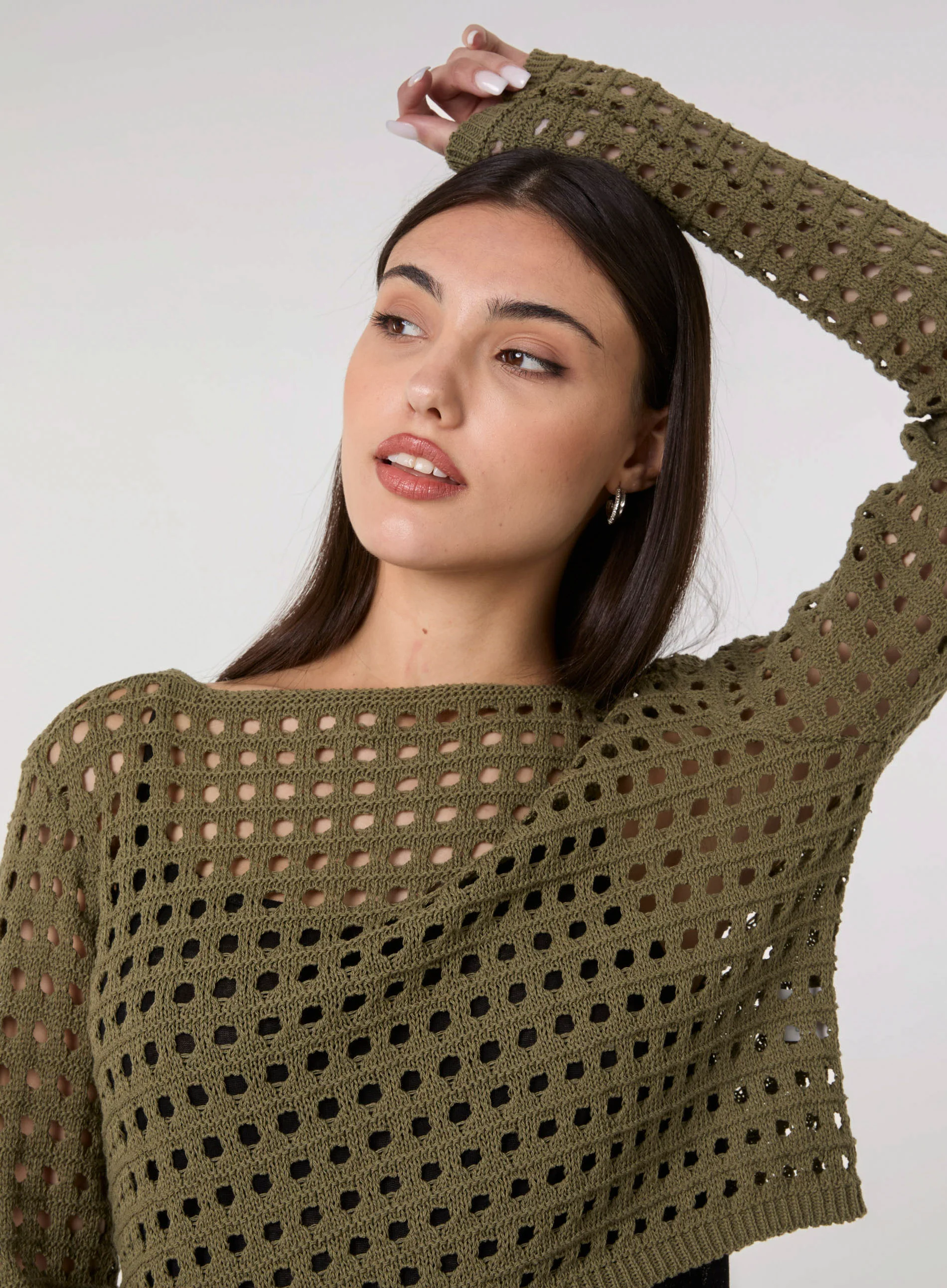 Long Sleeve Crochet Top - Image 3
