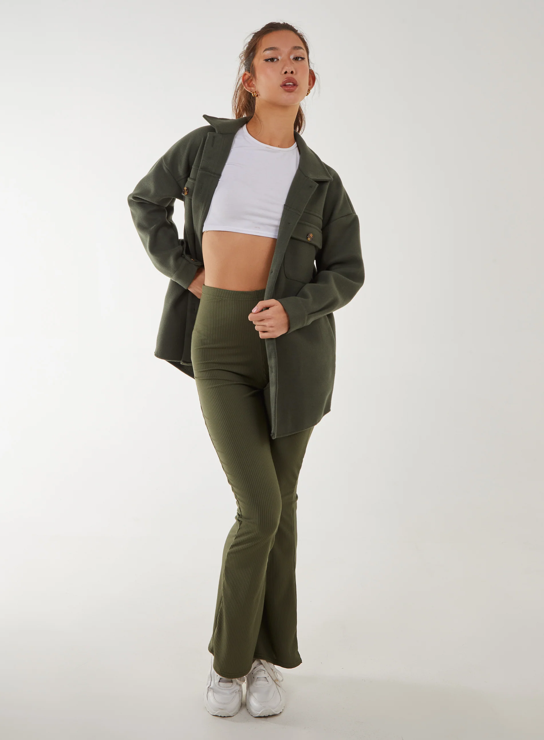 Ribbed Flare Leggings