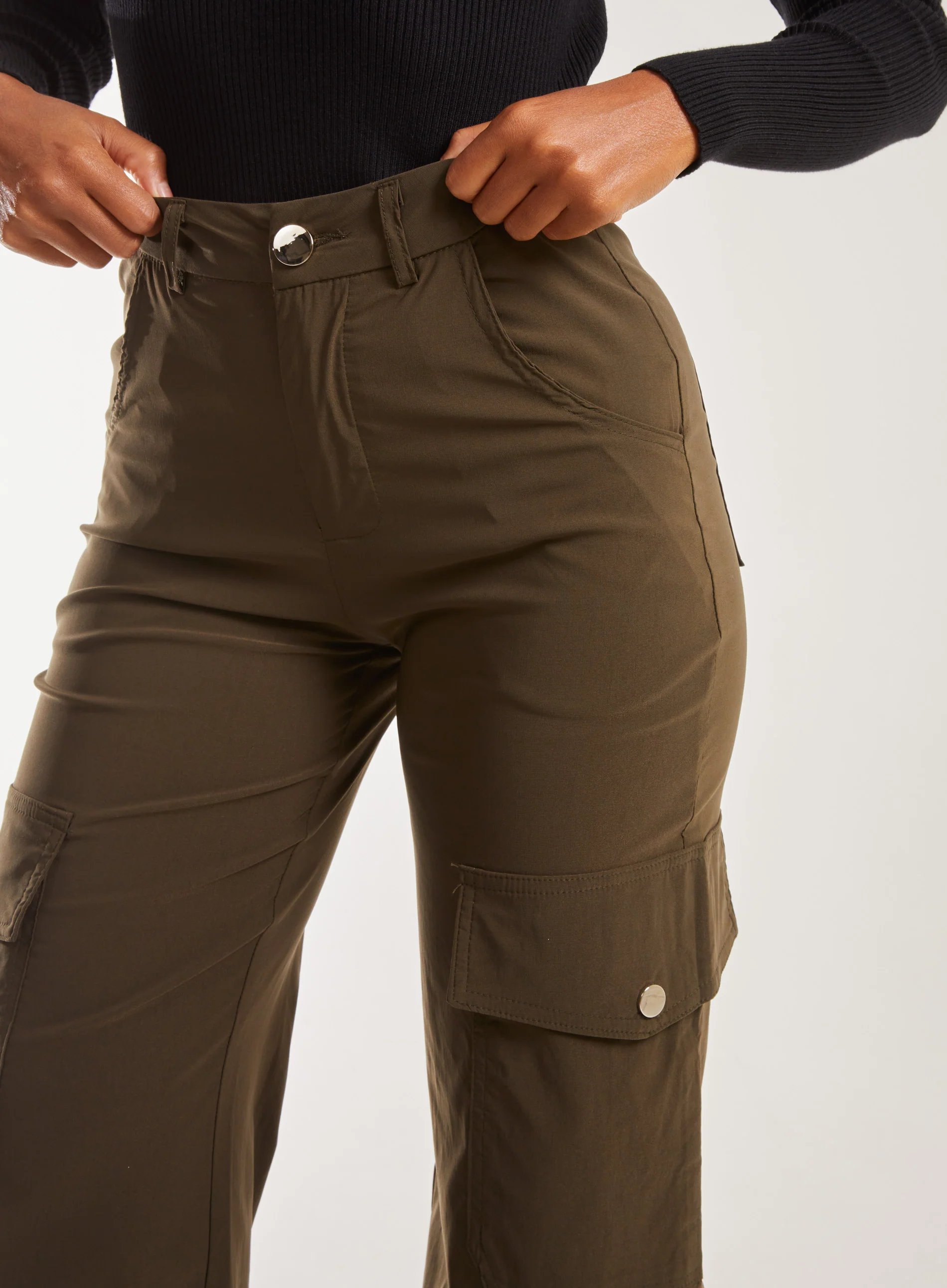 Wide Leg Pocket Cargo Pants - Image 3