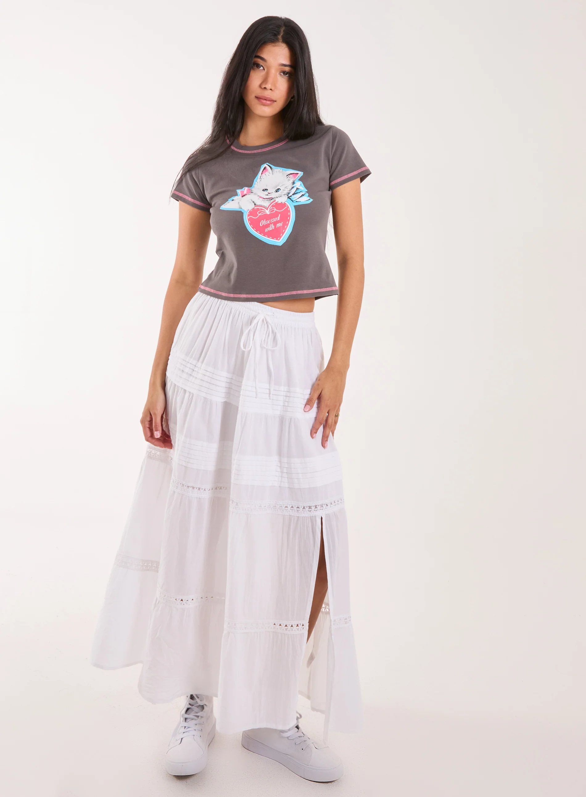 Kitten Print Baby Tee - Image 2