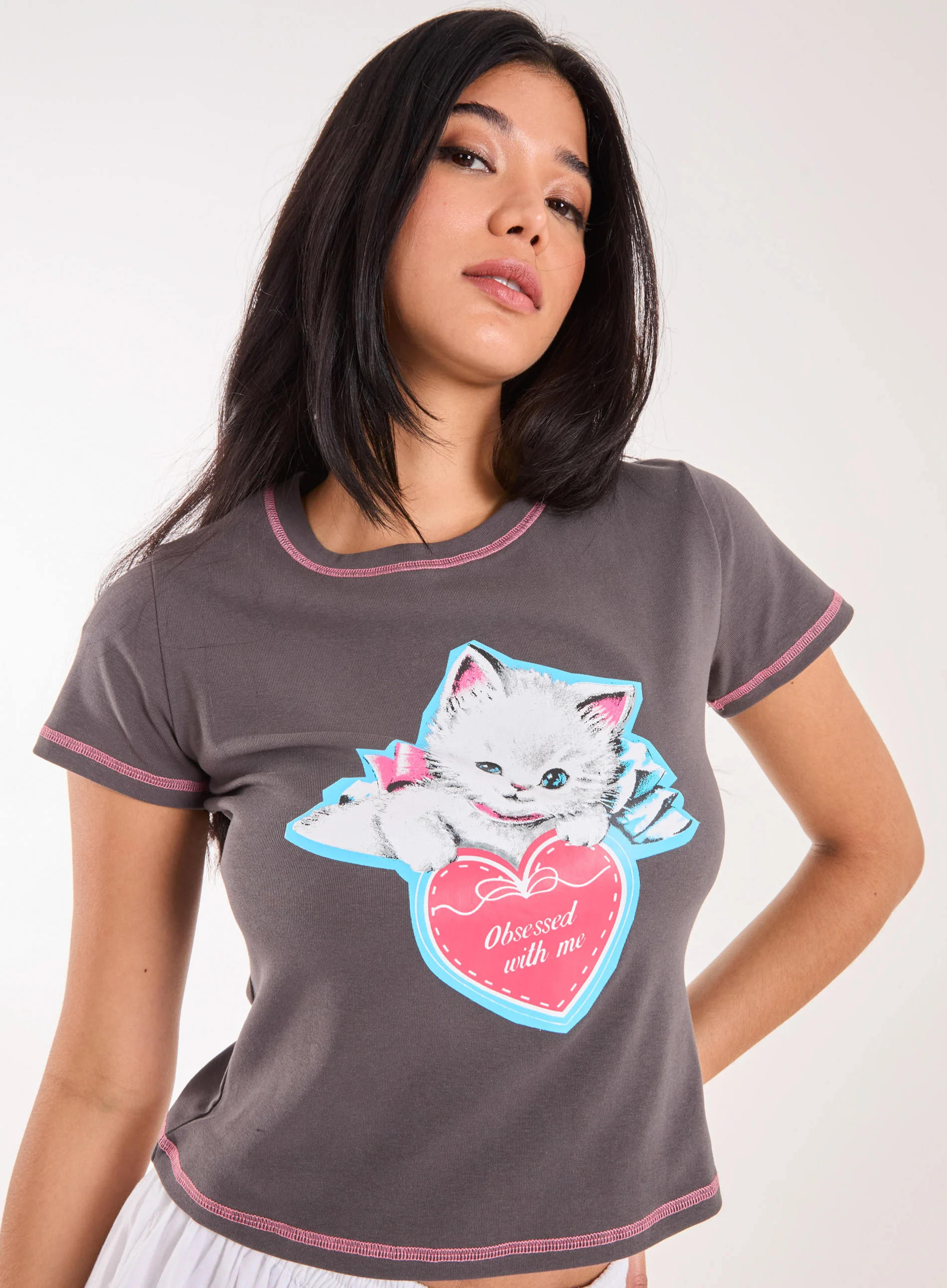 Kitten Print Baby Tee - Image 3