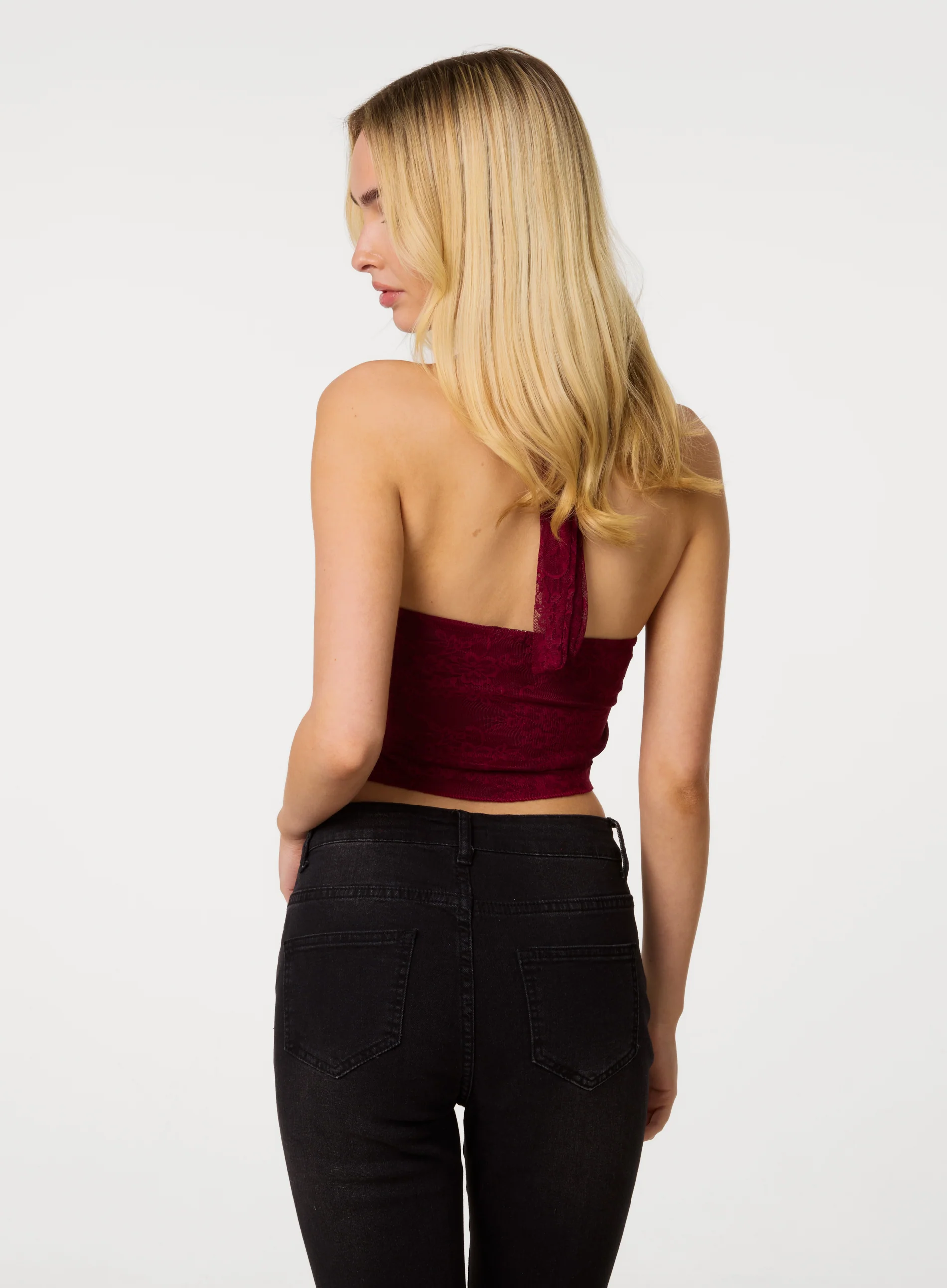 Lace Butterfly Halter Neck Top - Image 4