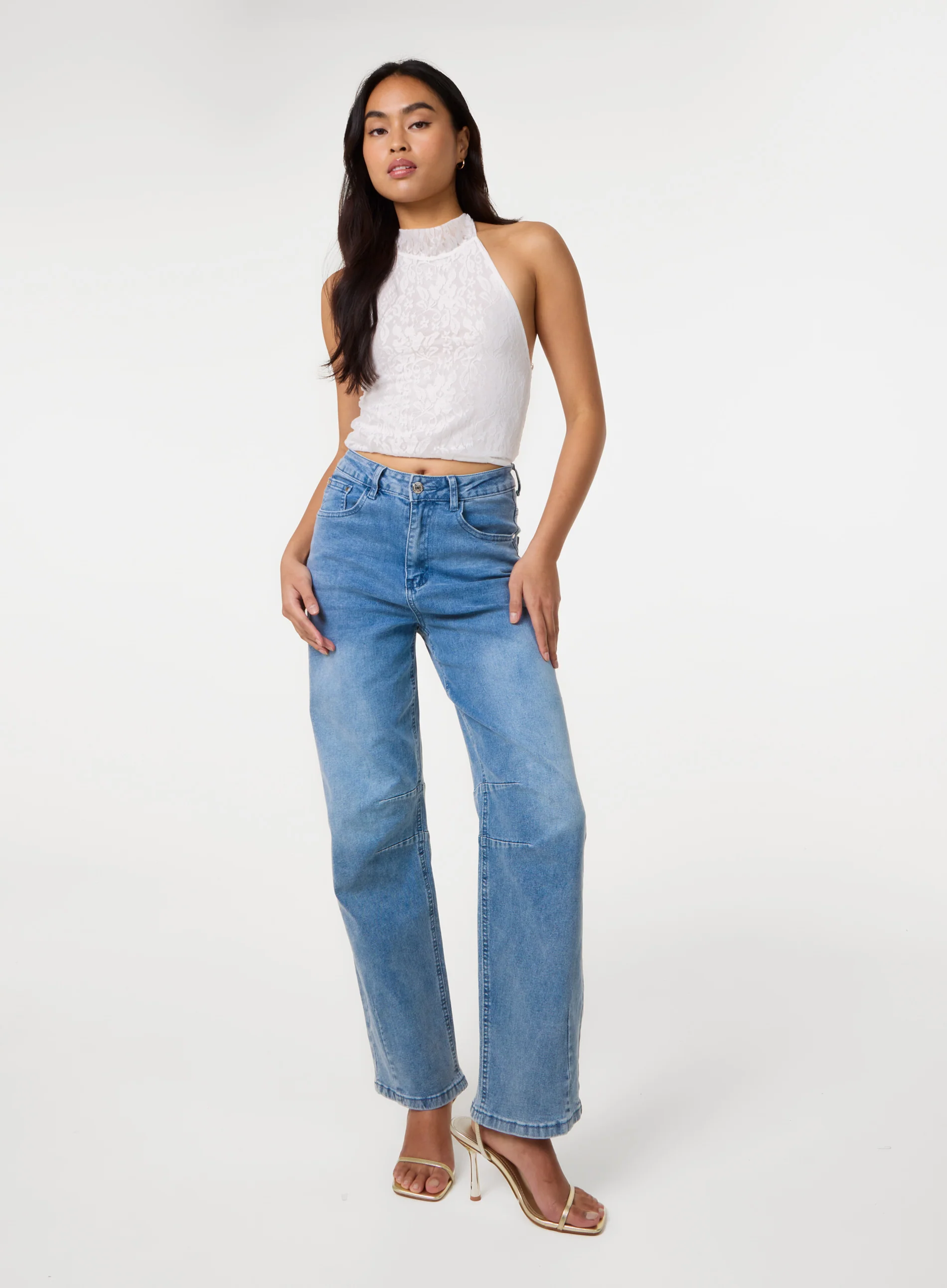 Lace Halter Neck Top - Image 2