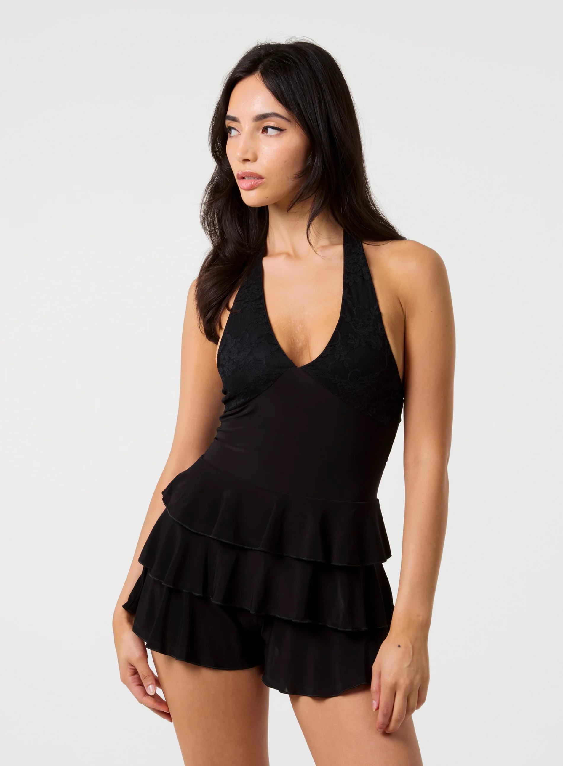 Lace Ruffle Playsuit - Image 4