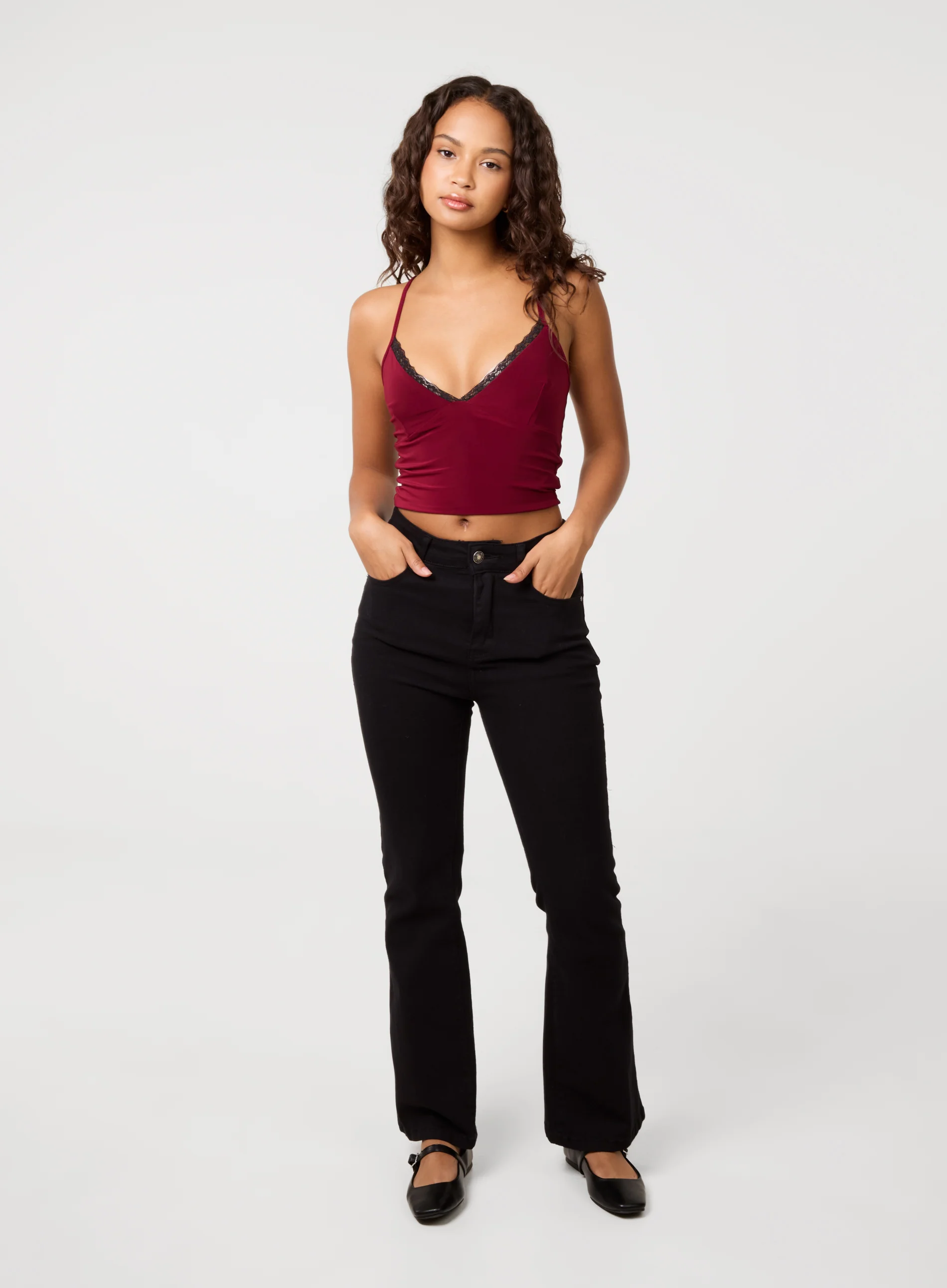 Lace Trim Cami Top - Image 2