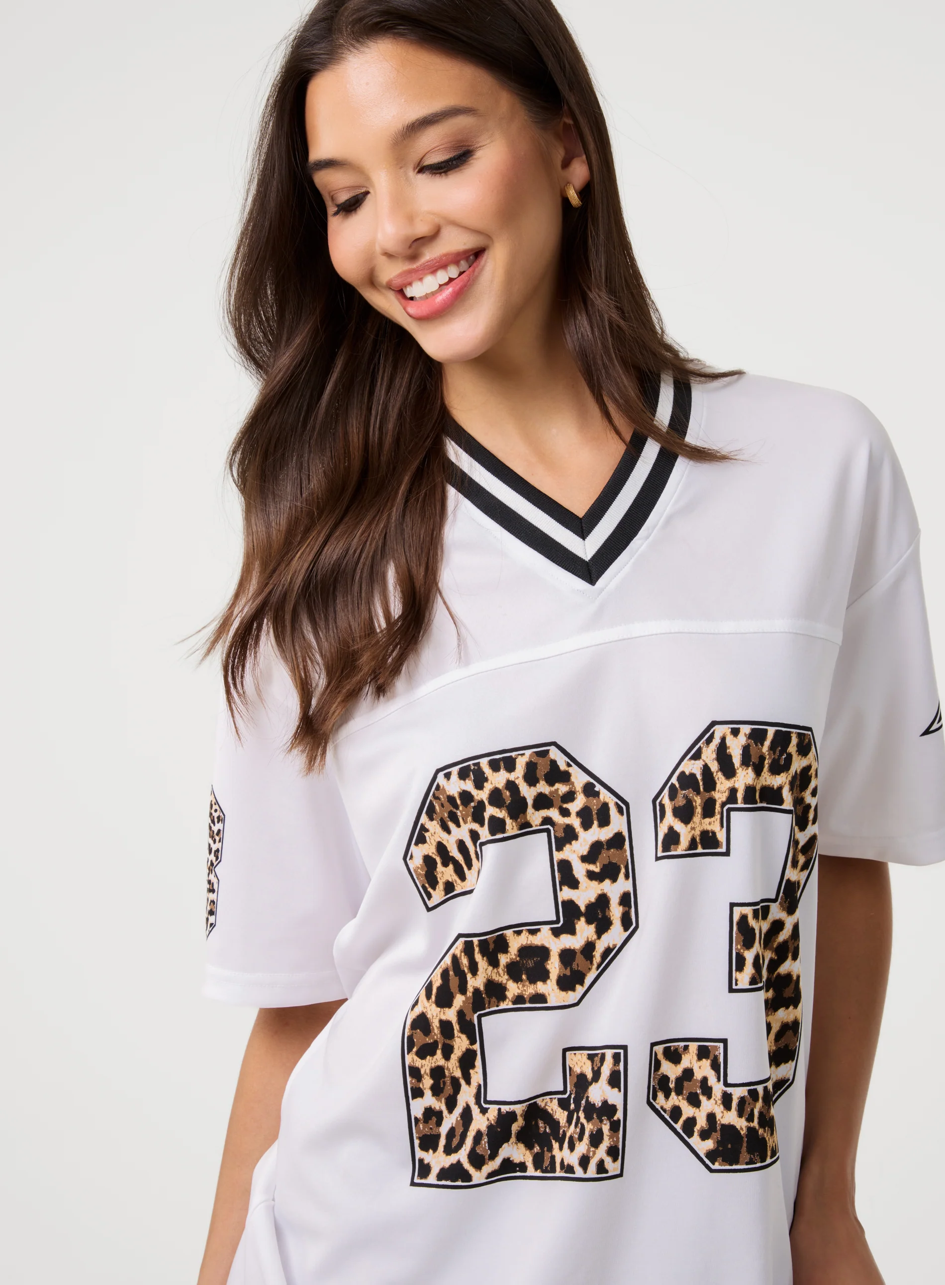 Leopard Detail Sports Jersey - Image 3