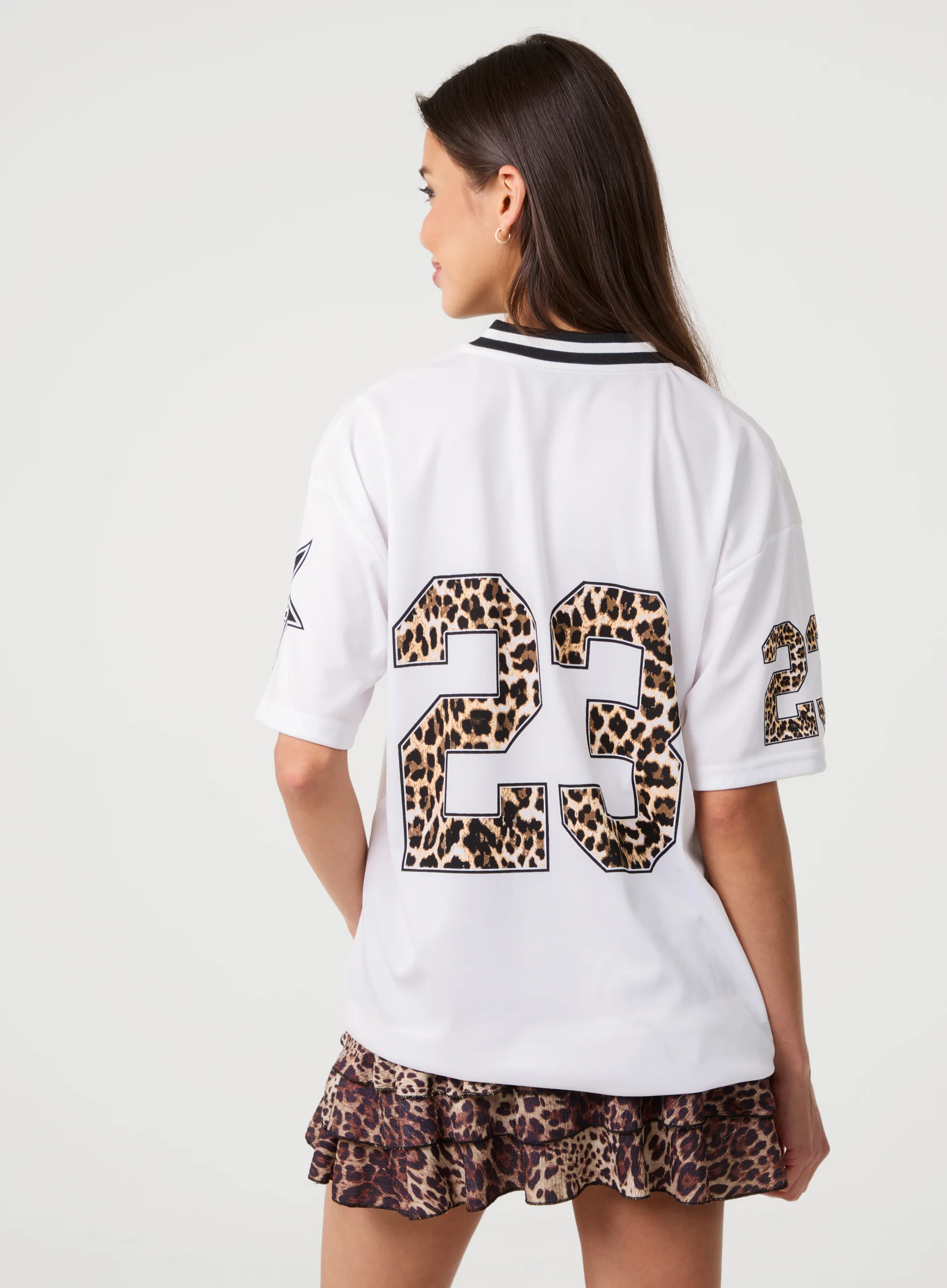 Leopard Detail Sports Jersey - Image 4