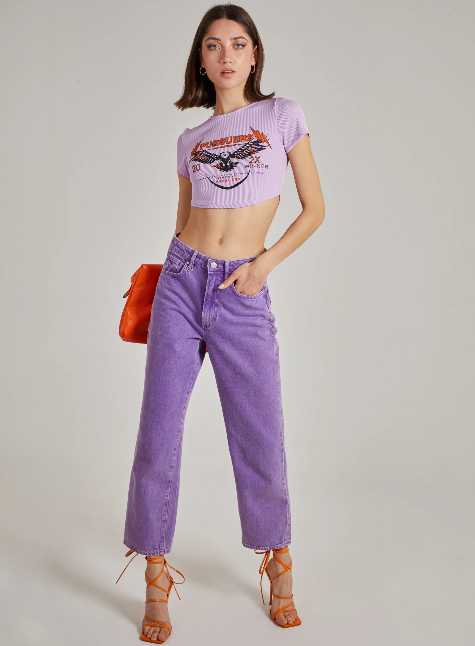 Cropped Ribbed Band Tee - Image 2