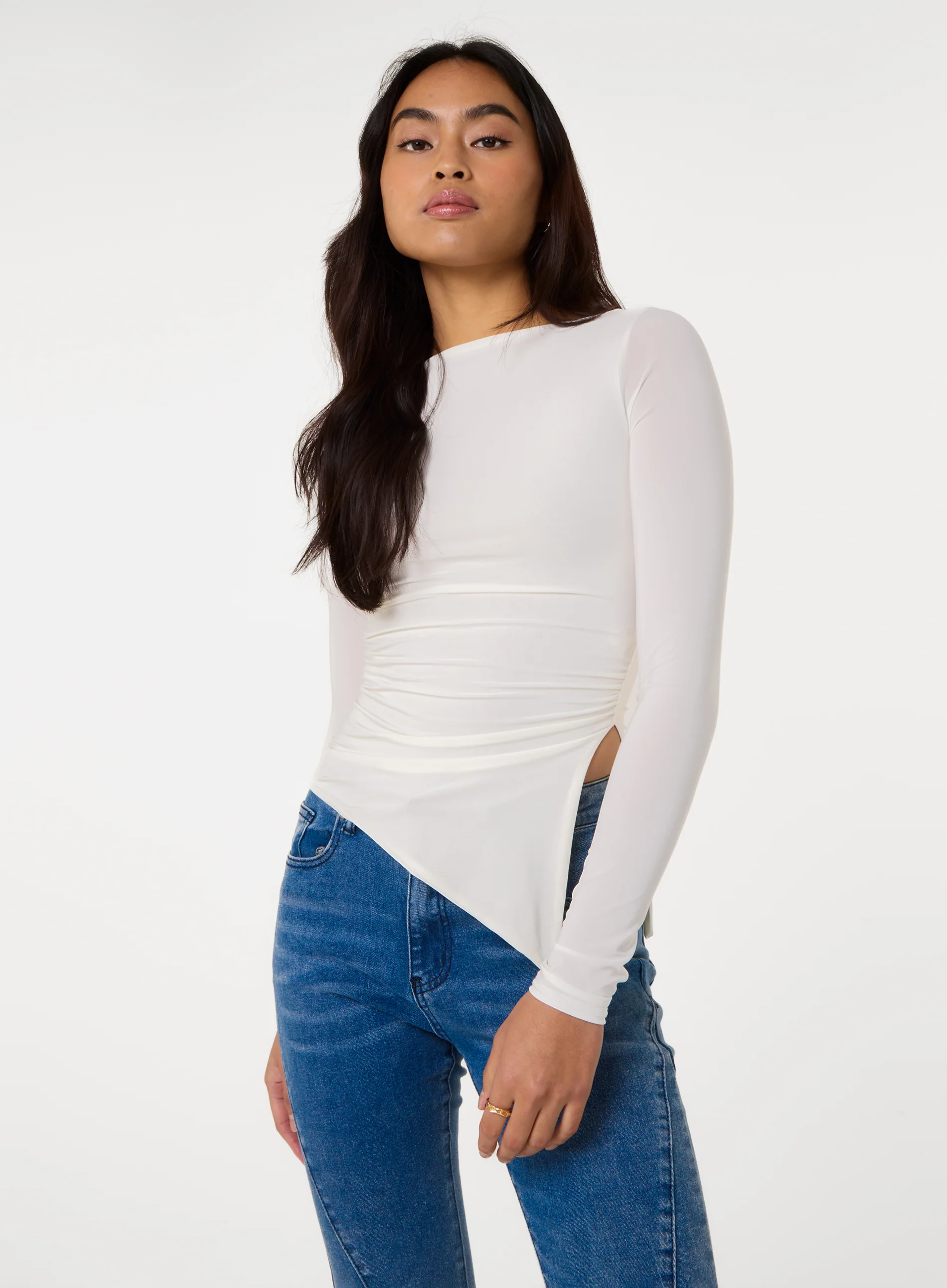 Long Sleeve Asymmetric Top
