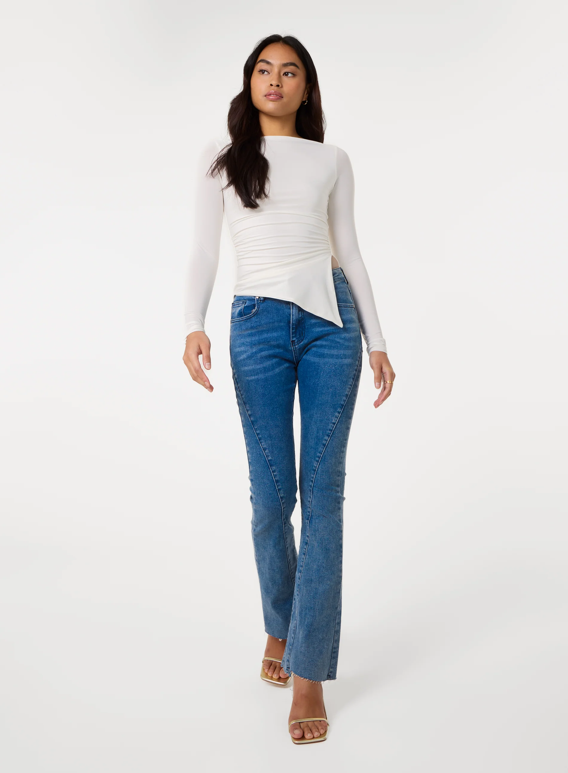 Long Sleeve Asymmetric Top - Image 2