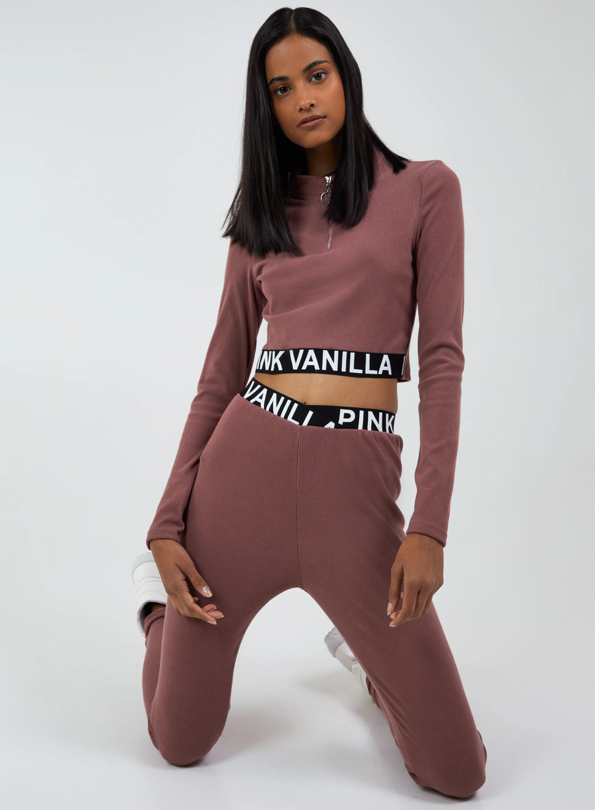 Long Sleeve Ribbed Logo Top - Image 4