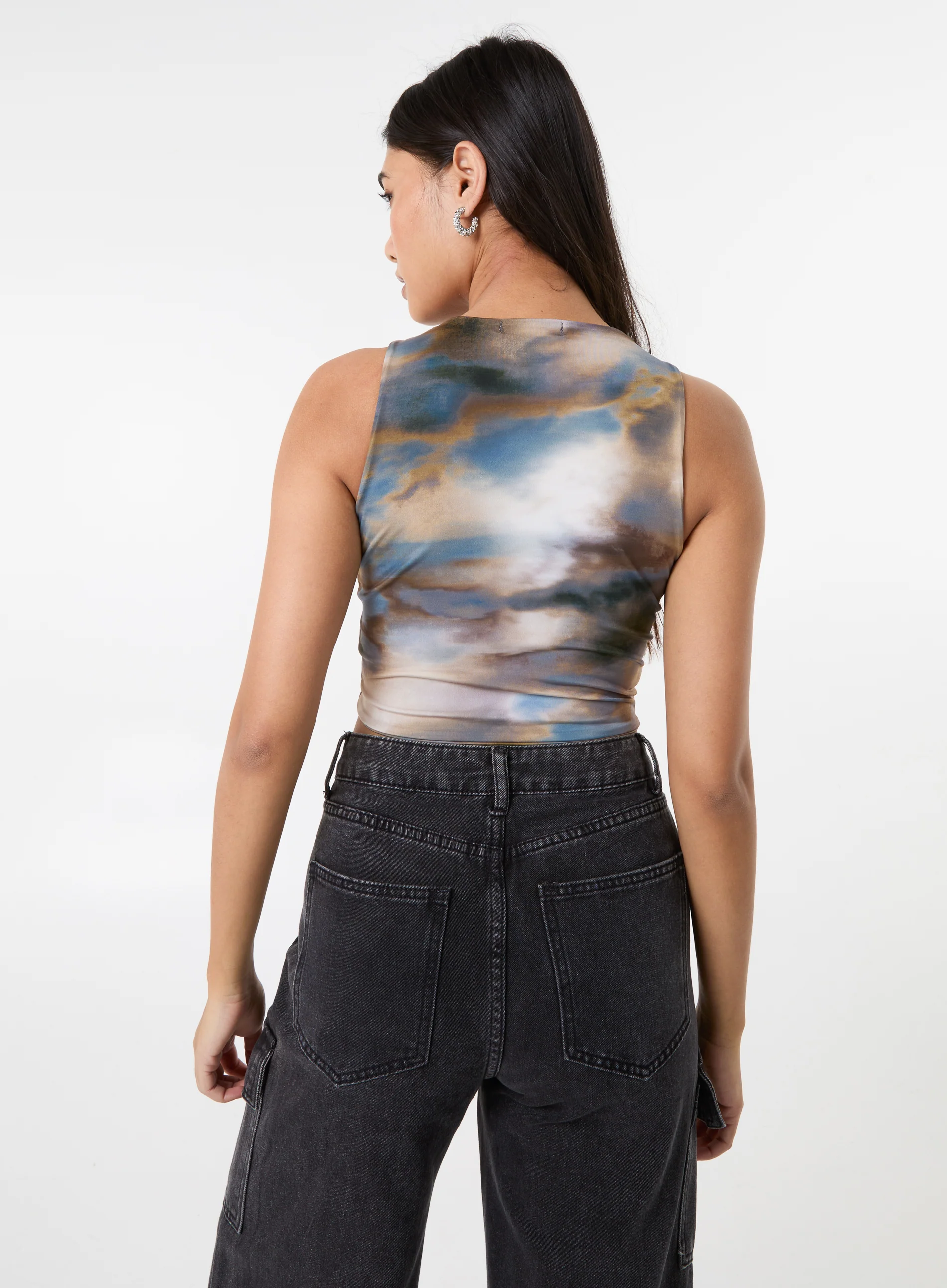 Printed Galaxy Letterbox Top - Image 4