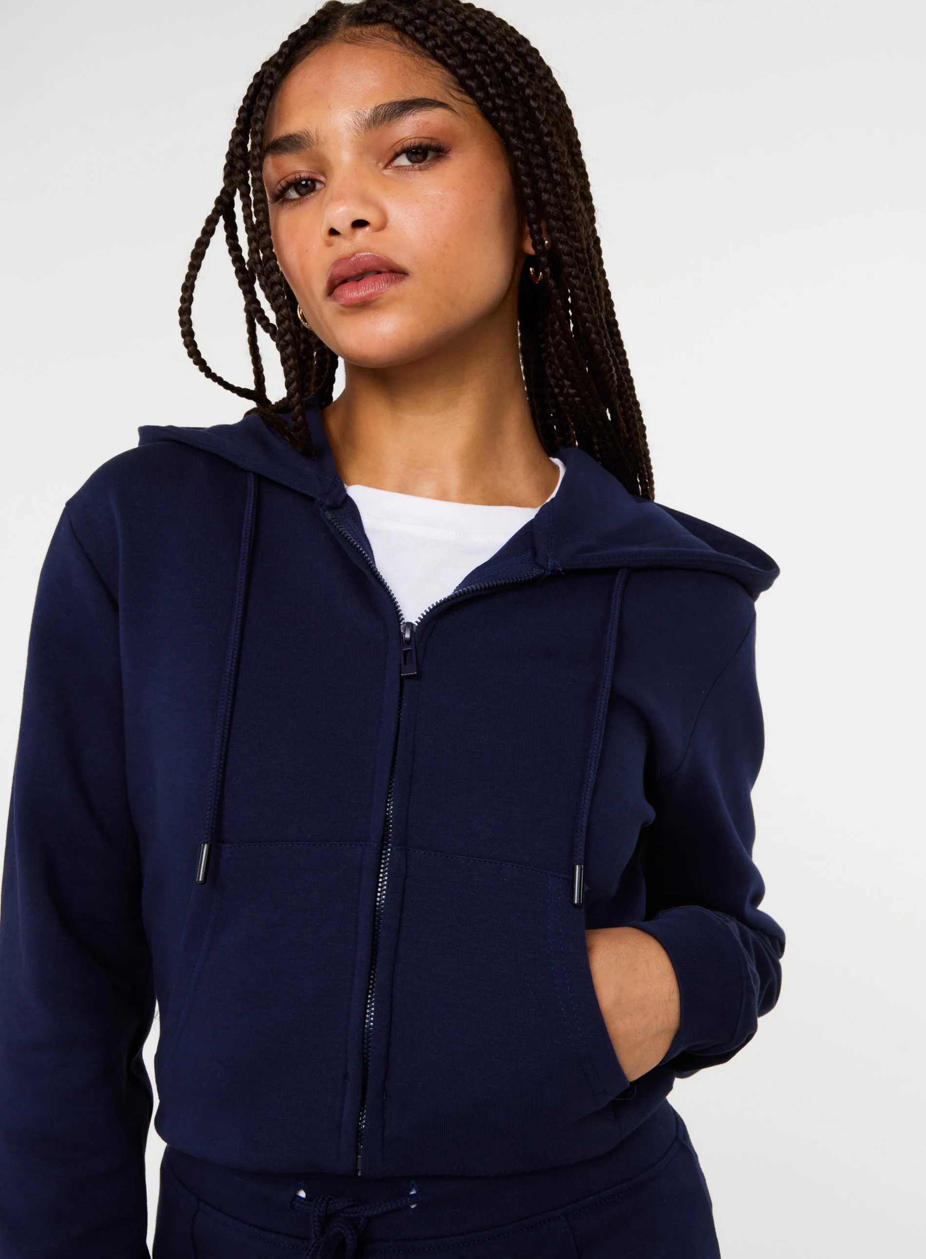 Zip Up Cropped Hoodie - Image 4