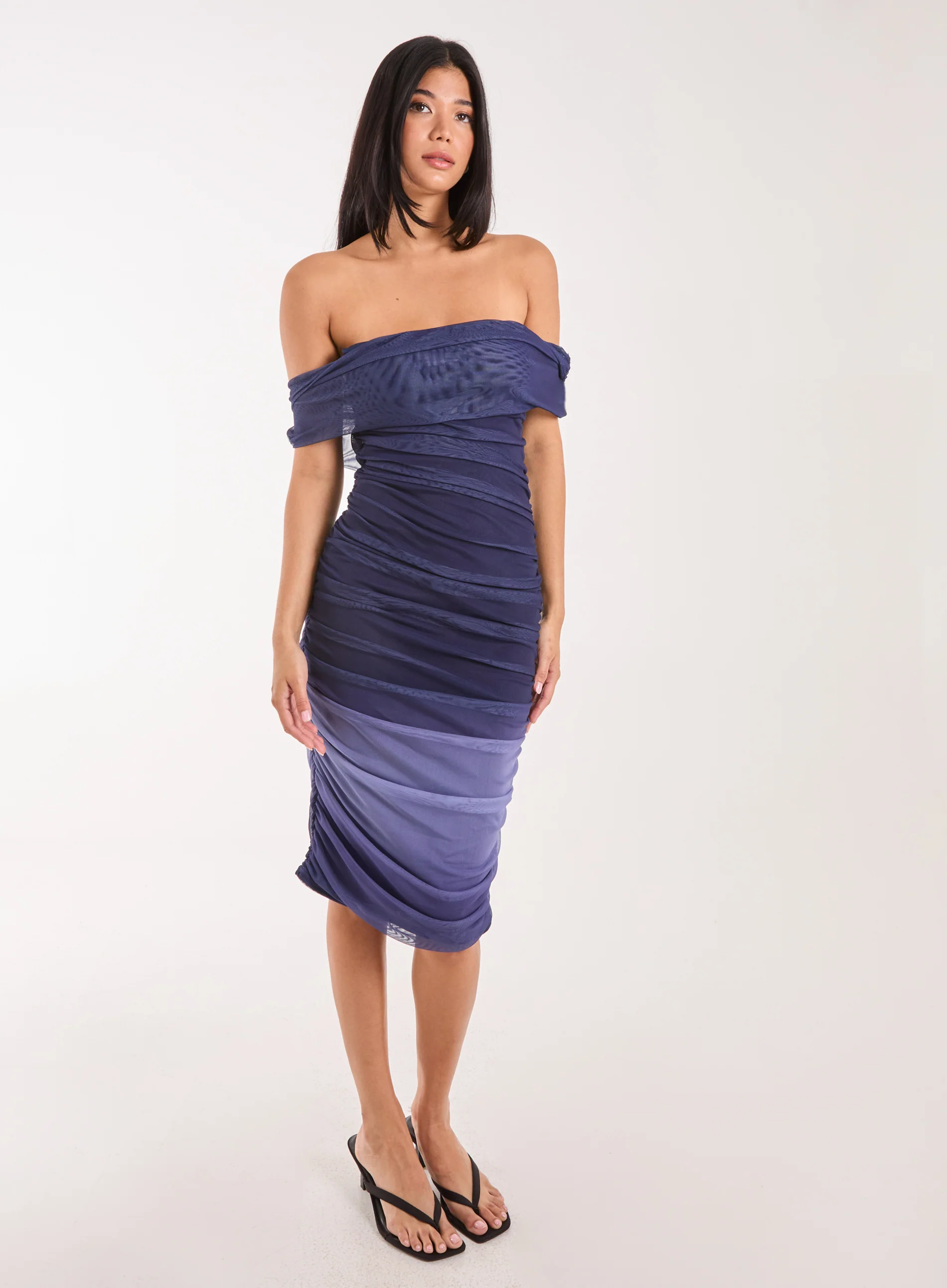 Ombre Bardot Midi Dress - Image 3