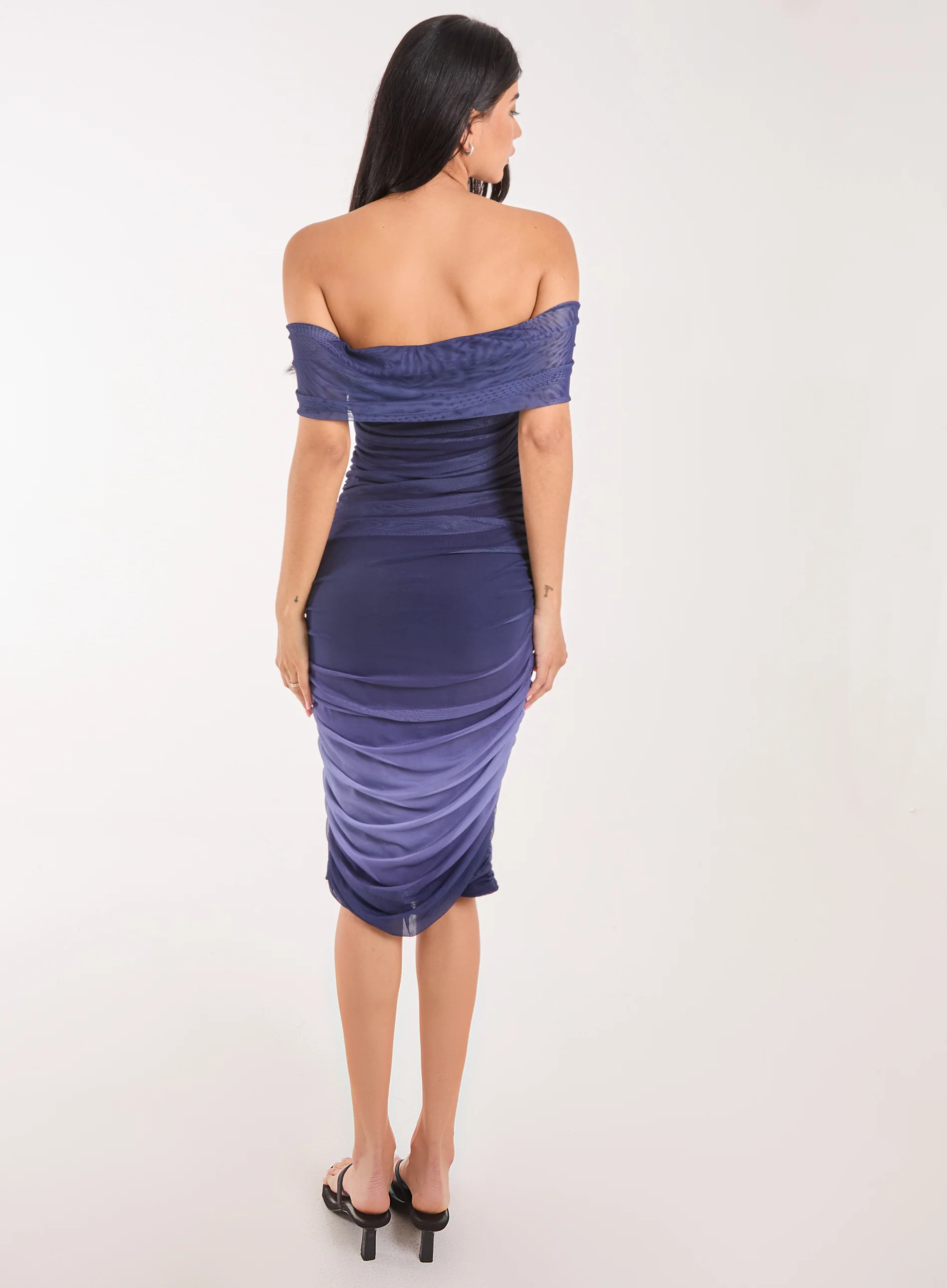 Ombre Bardot Midi Dress - Image 4