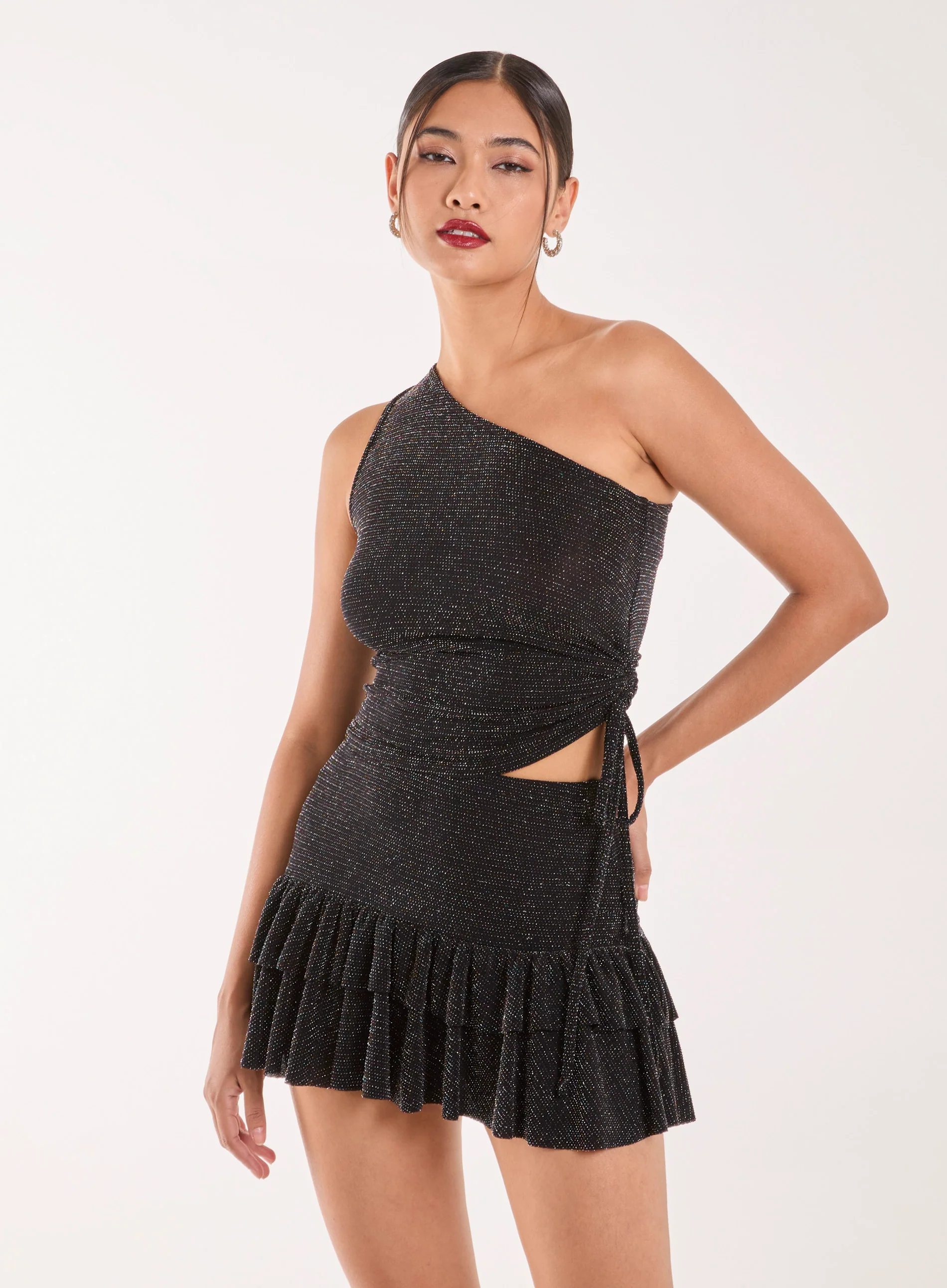 One Shoulder Ruched Top