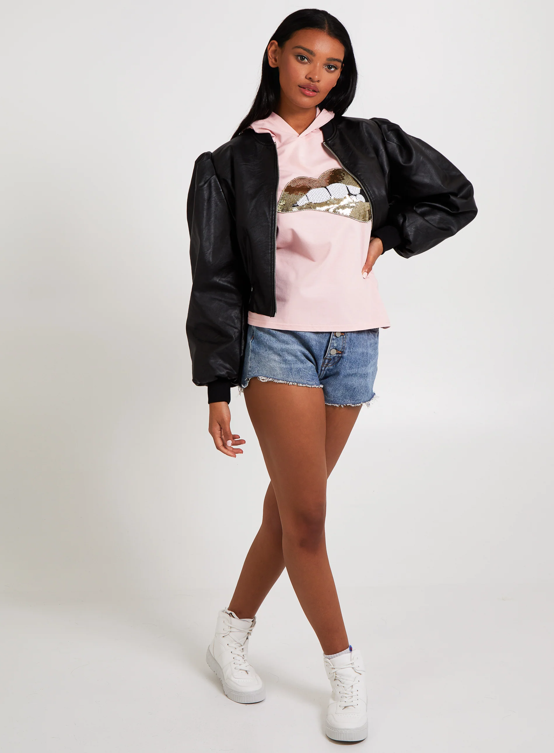 Bling Lips Hoodie Tee - Image 6