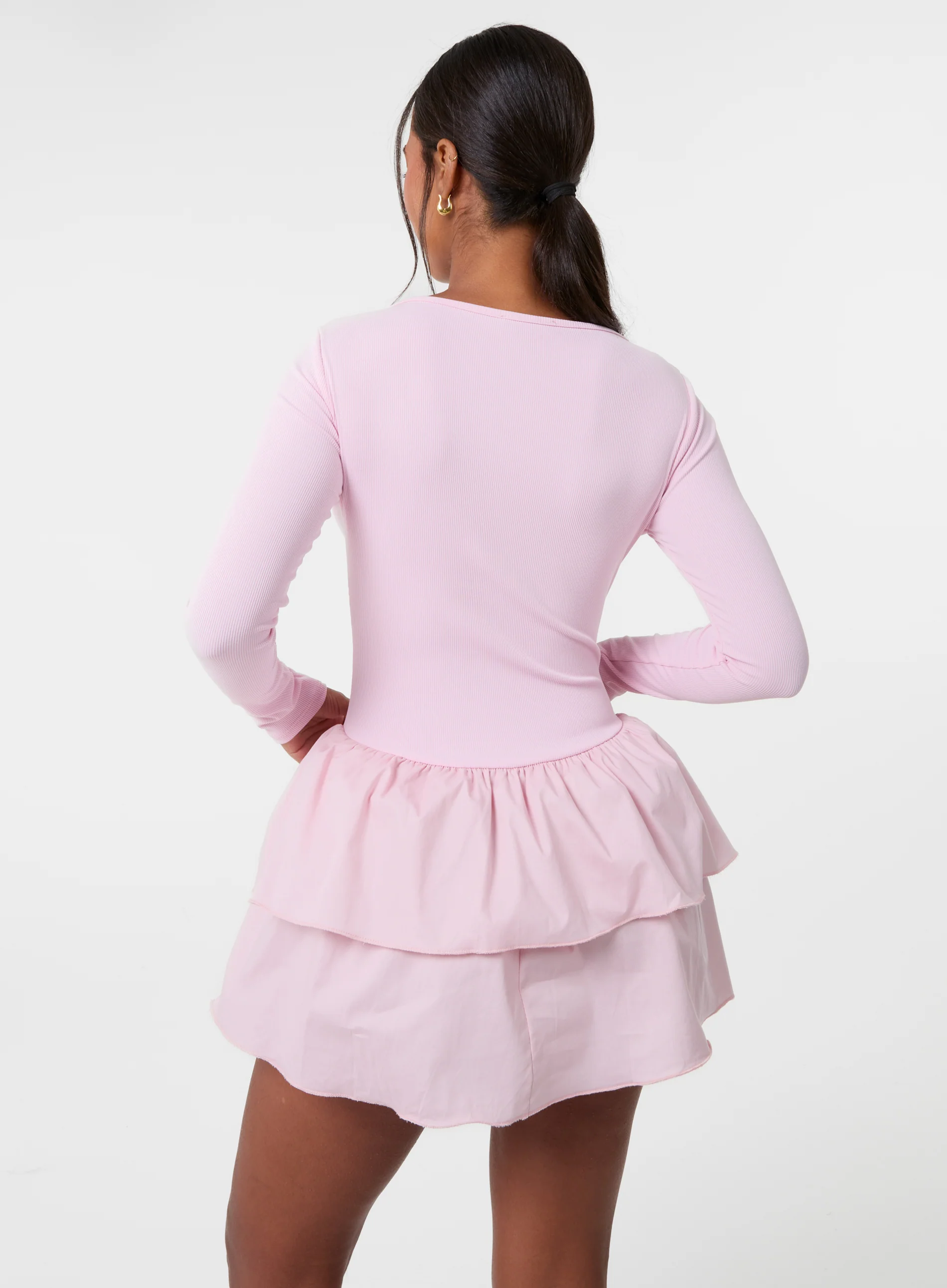 Rib Dress With RaRa Skirt - Image 5