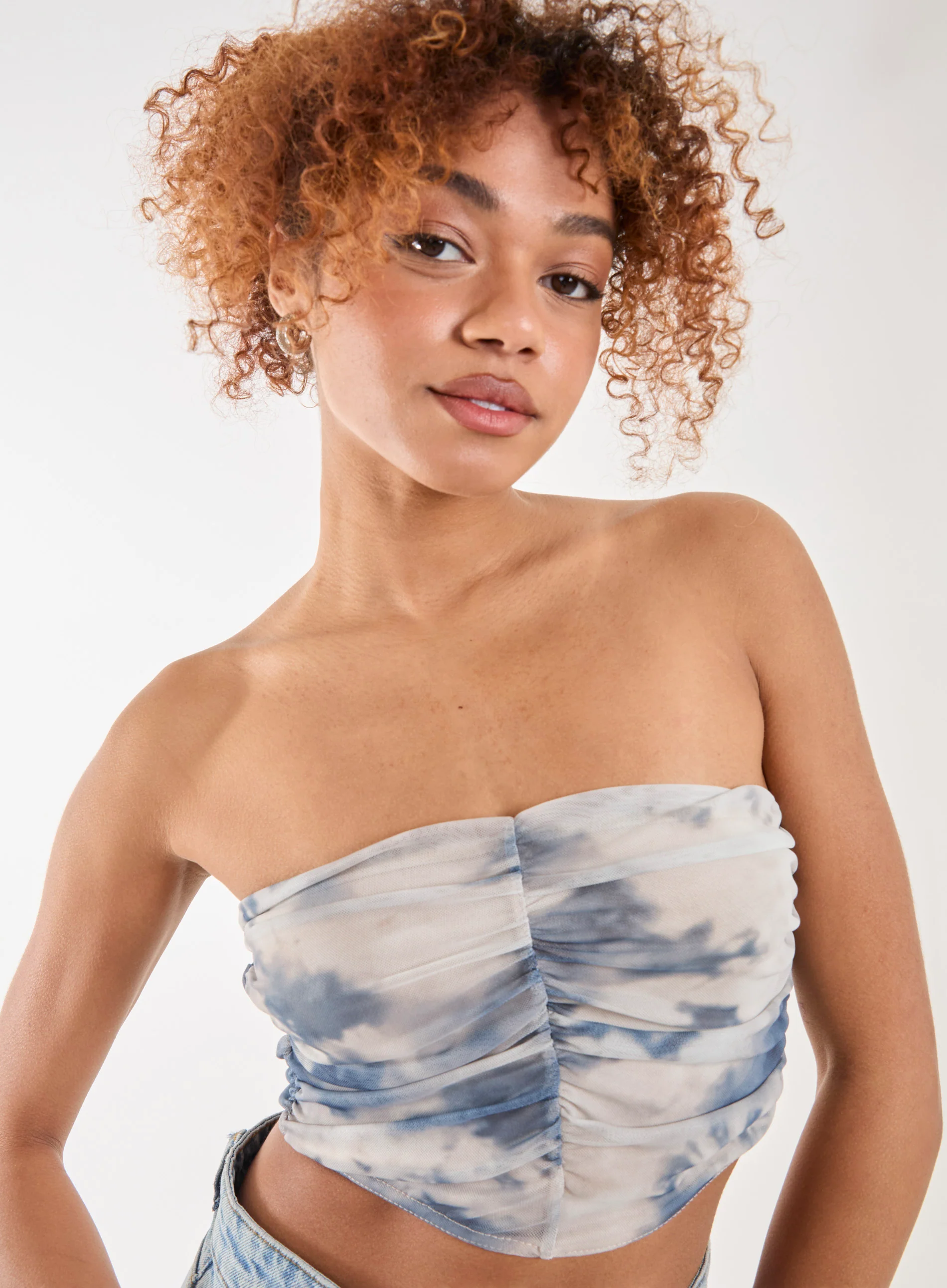 Printed Distressed Print Corset - Image 3