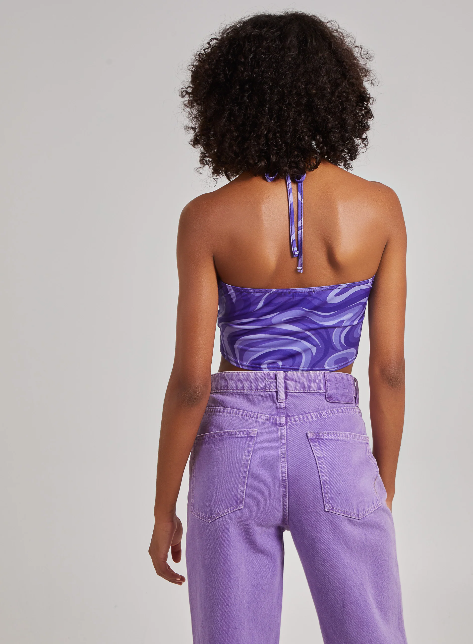 Swirl Print Halterneck Top - Image 5