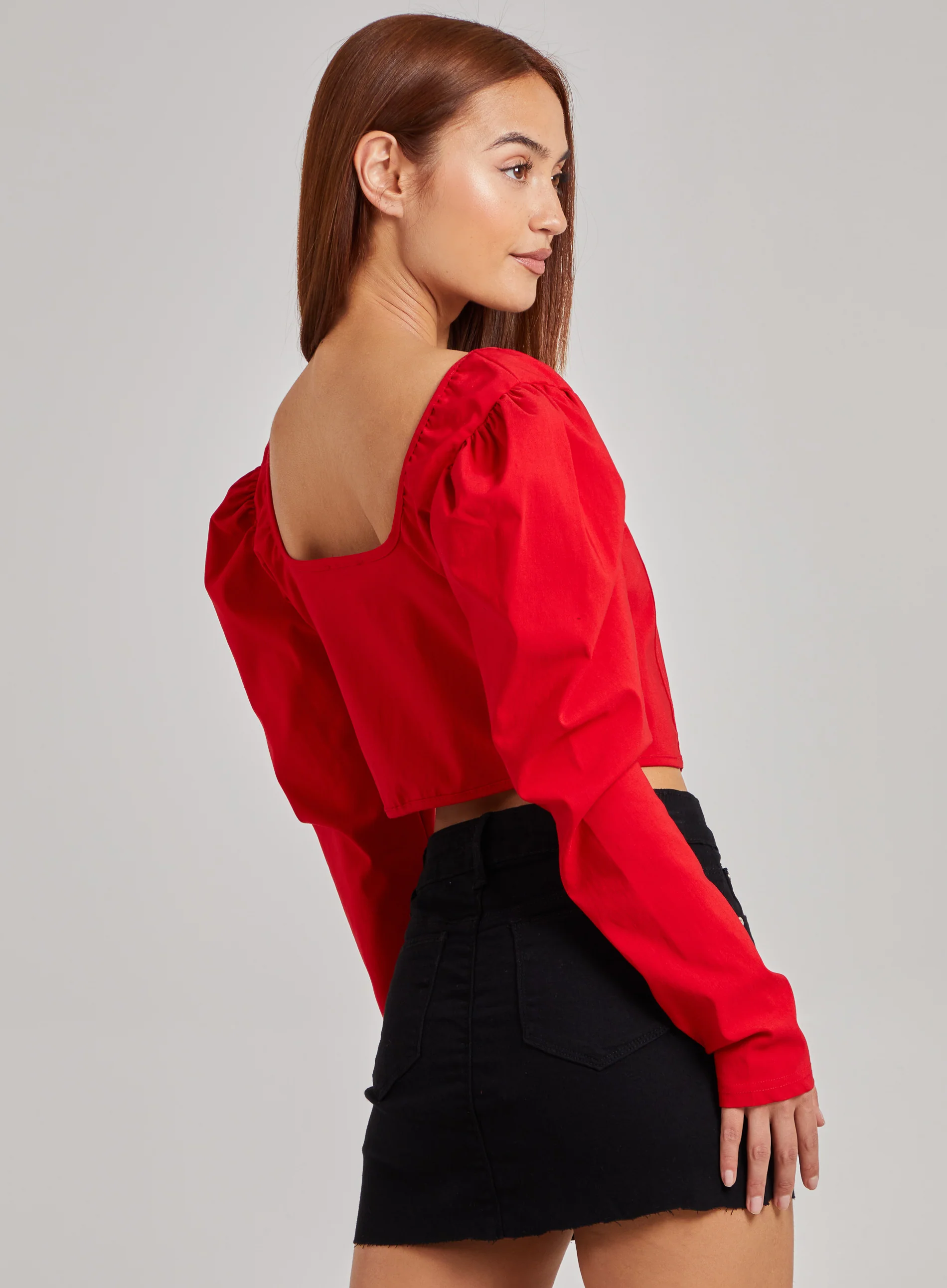Bengaline Long Sleeve Corset Top - Image 5