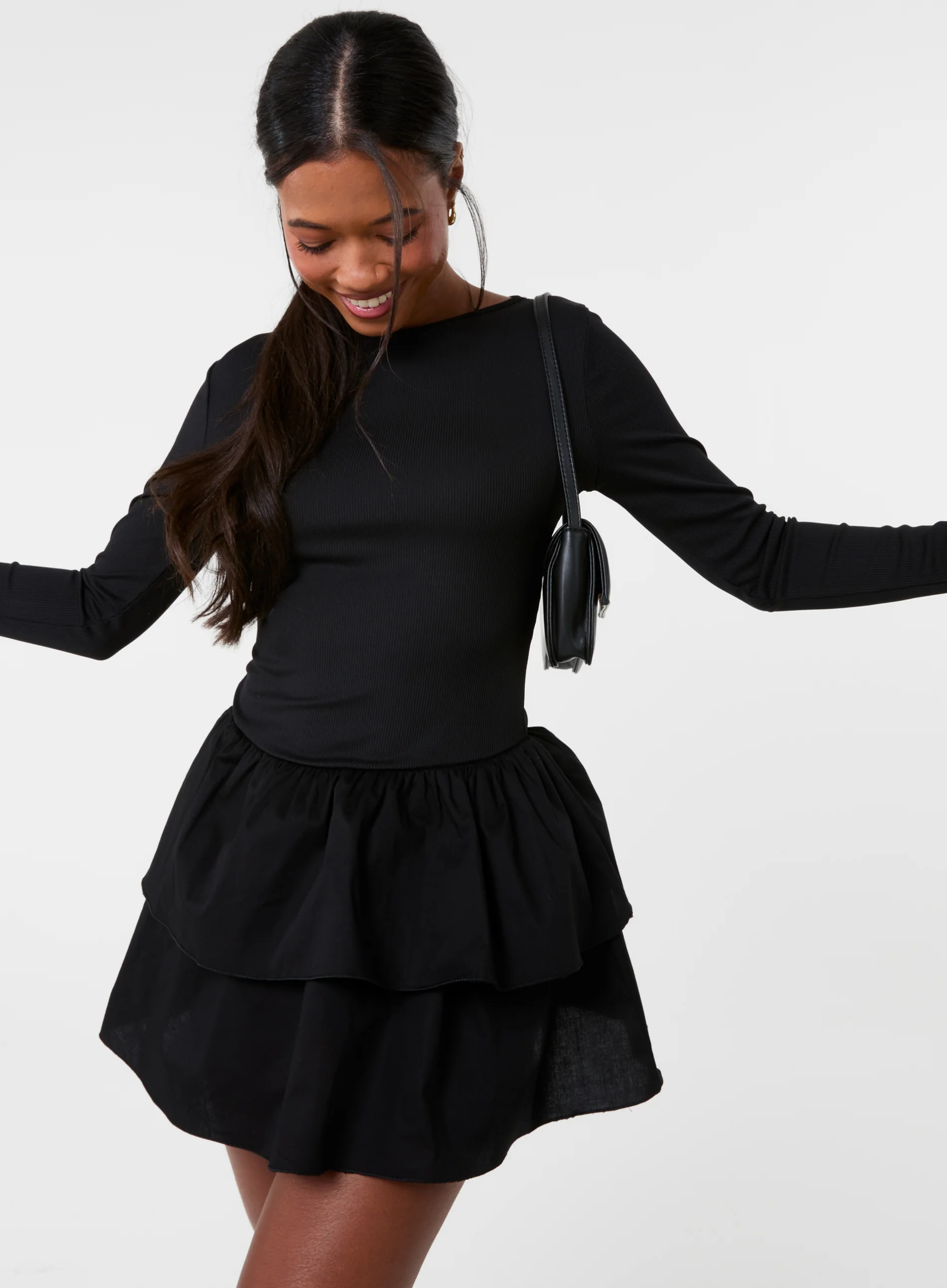 Rib Dress With RaRa Skirt - Image 4