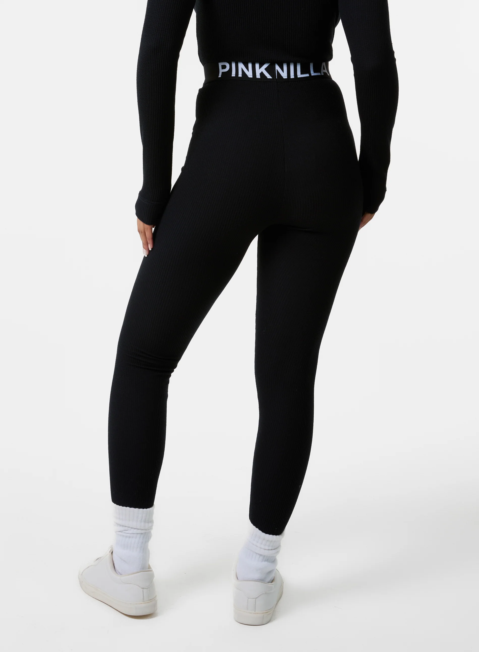 Ribbed Leggings With Logo Band - Image 4