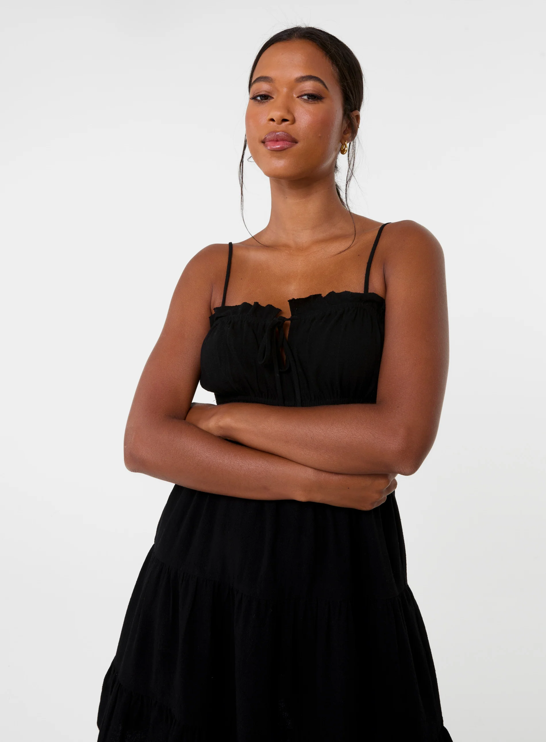 Ruched Cami Milkmaid Mini Dress - Image 3