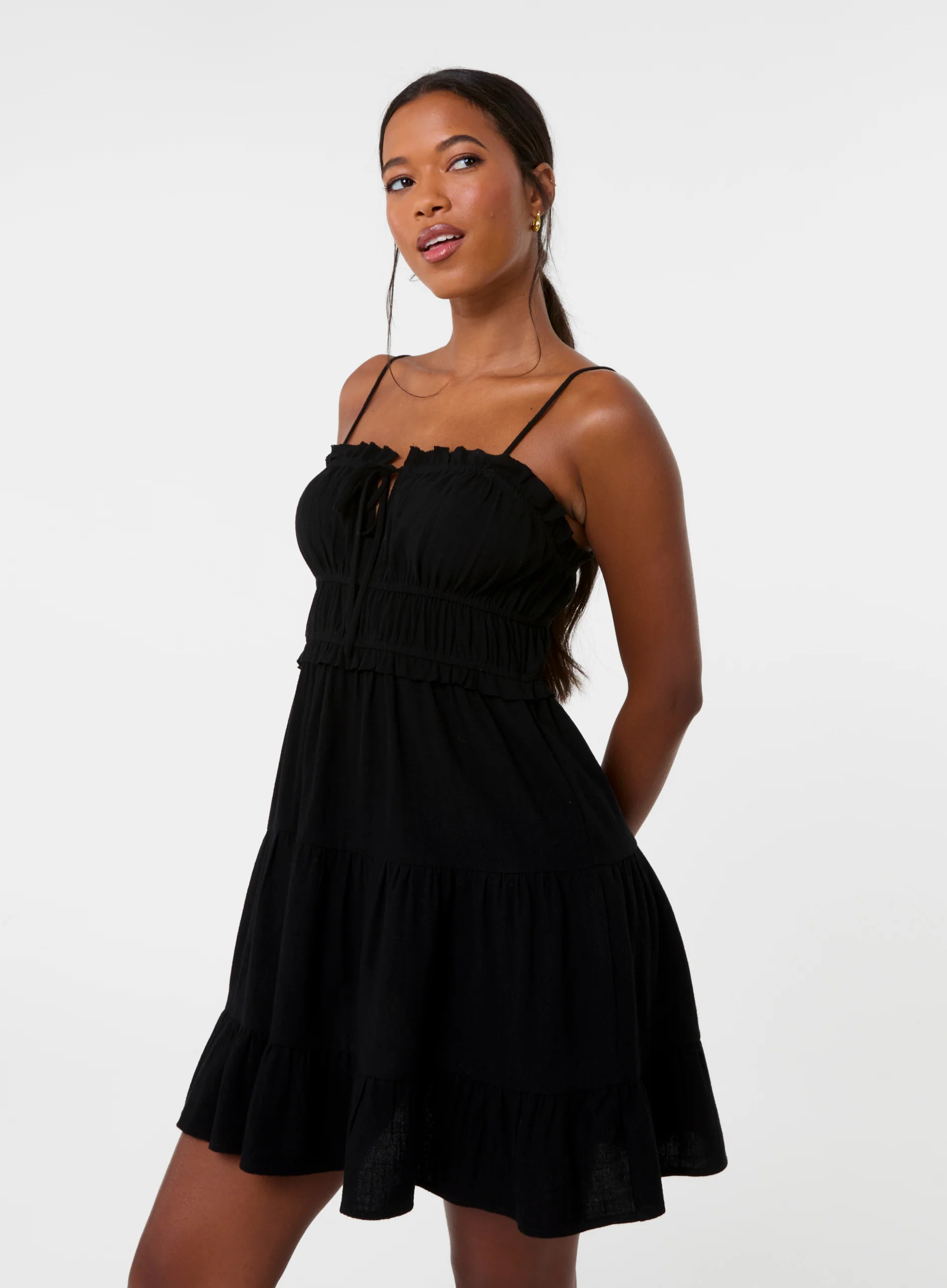 Ruched Cami Milkmaid Mini Dress - Image 4