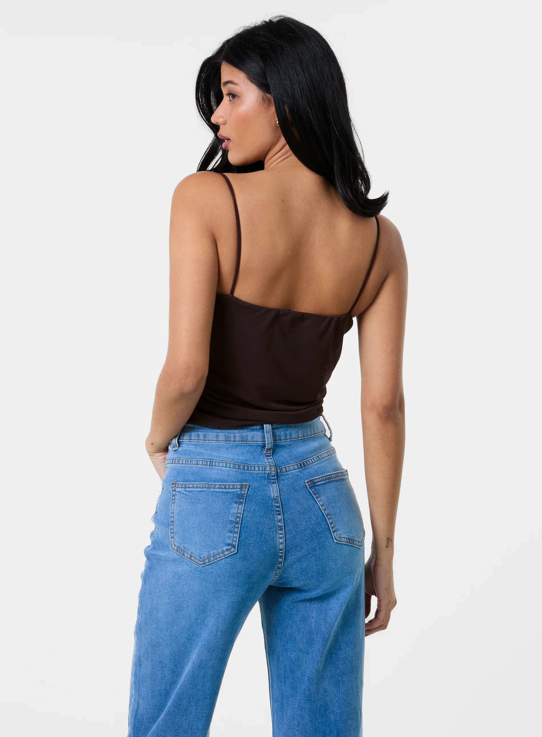 Ruched Mesh Strappy Bodysuit - Image 4