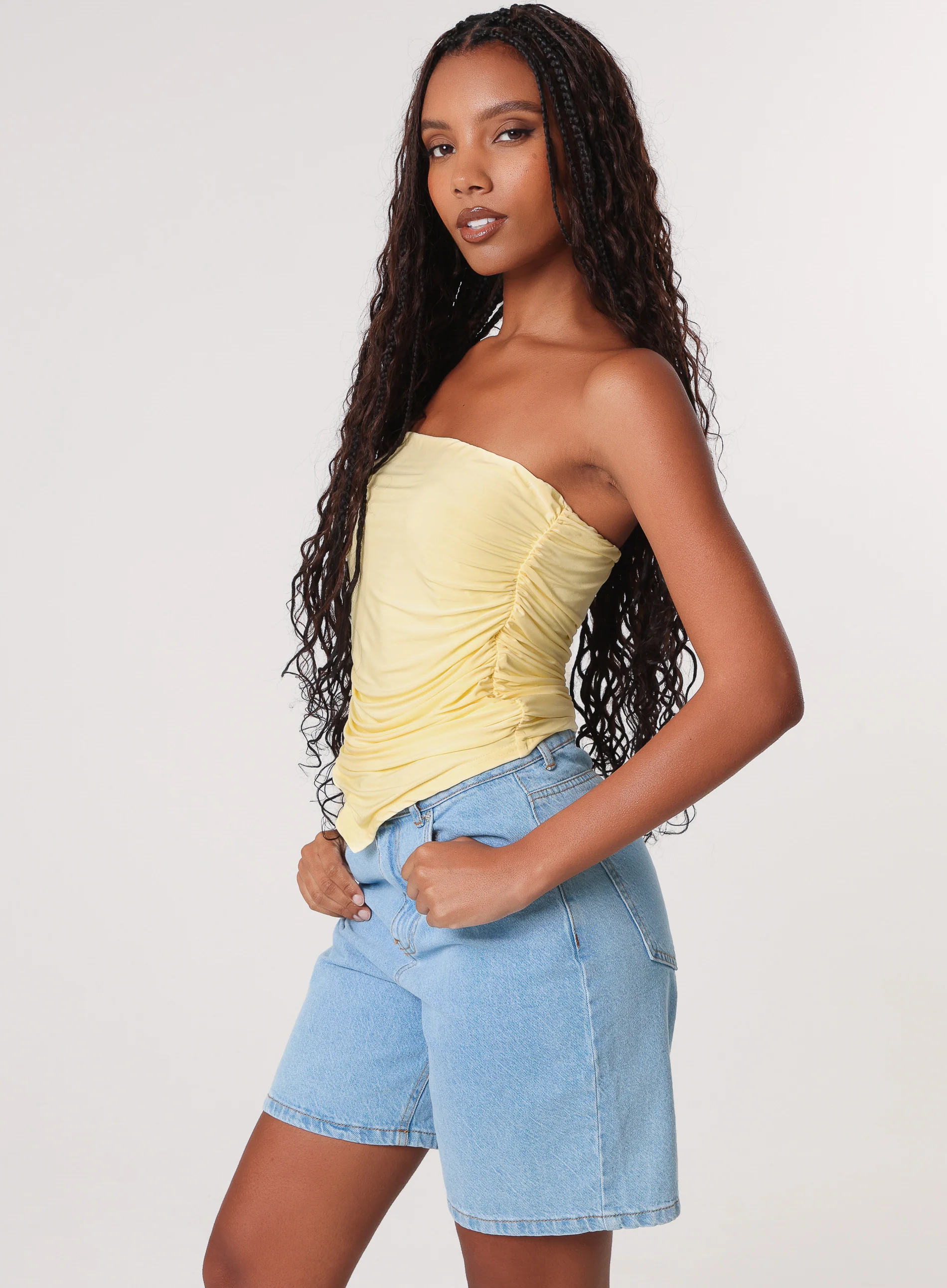 Ruched Slinky Bandeau Top - Image 5