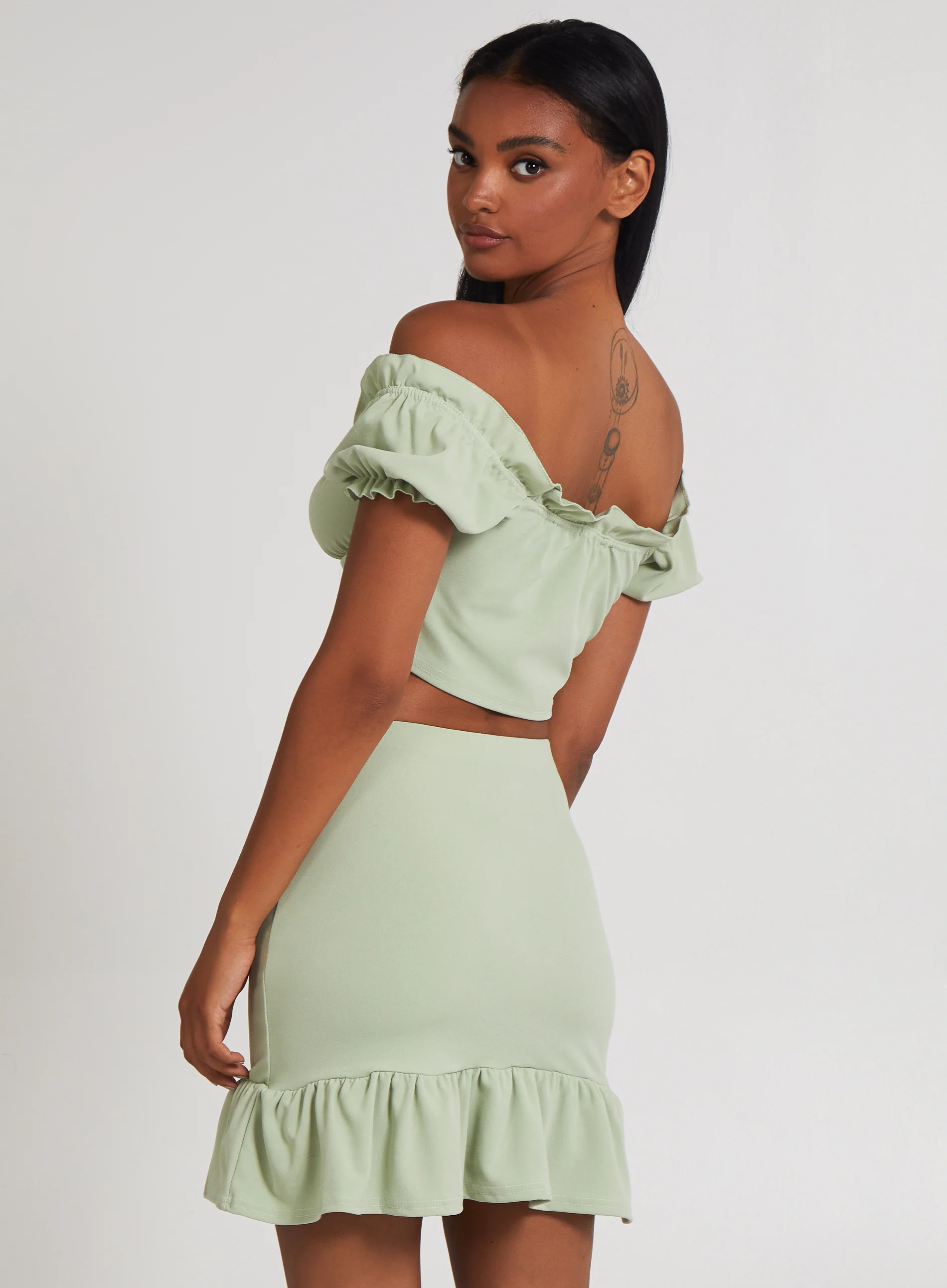 Frill Detail Milkmaid Top - Image 5