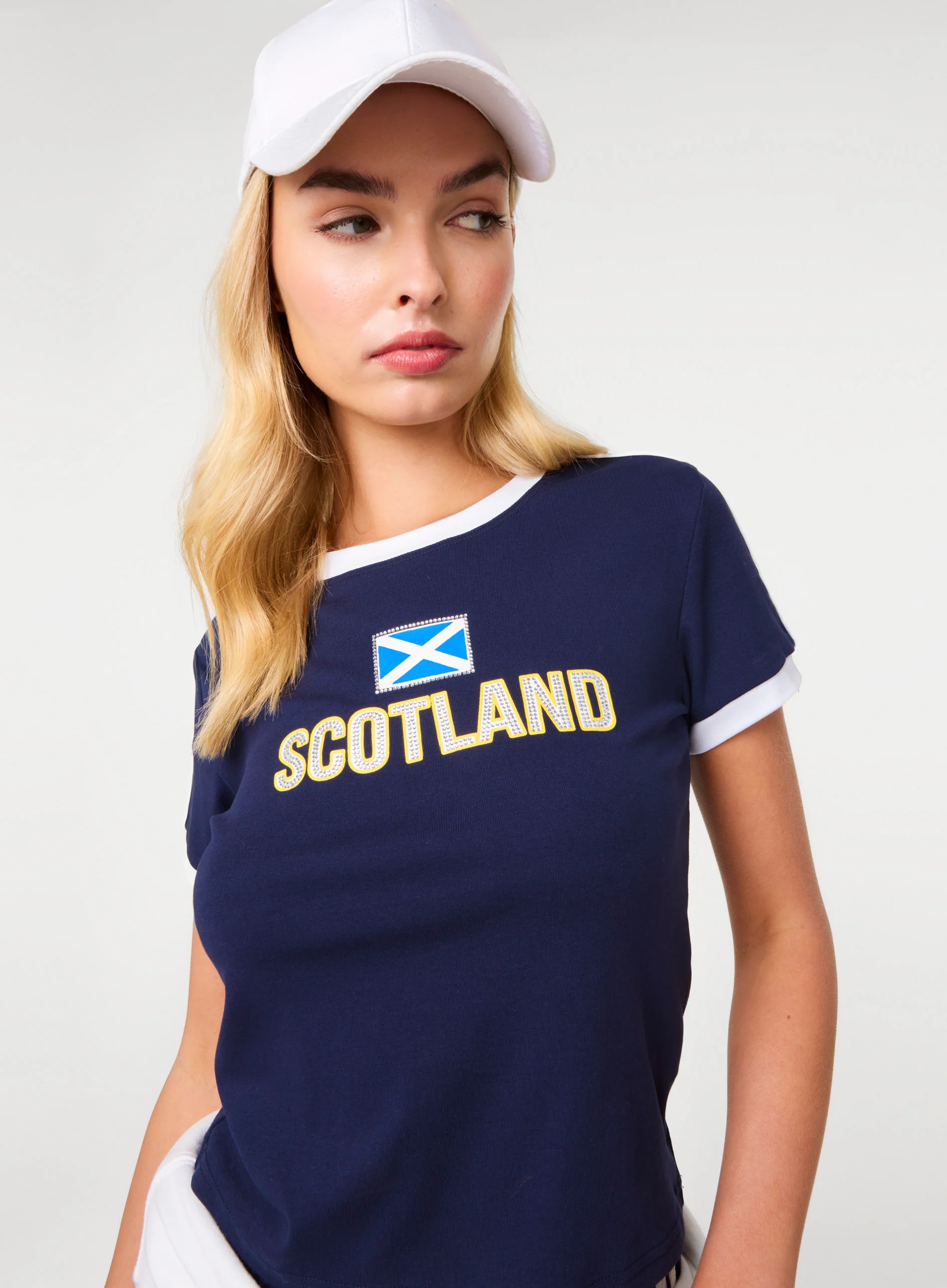 Scotland Embellished Football T-Shirt - Image 3