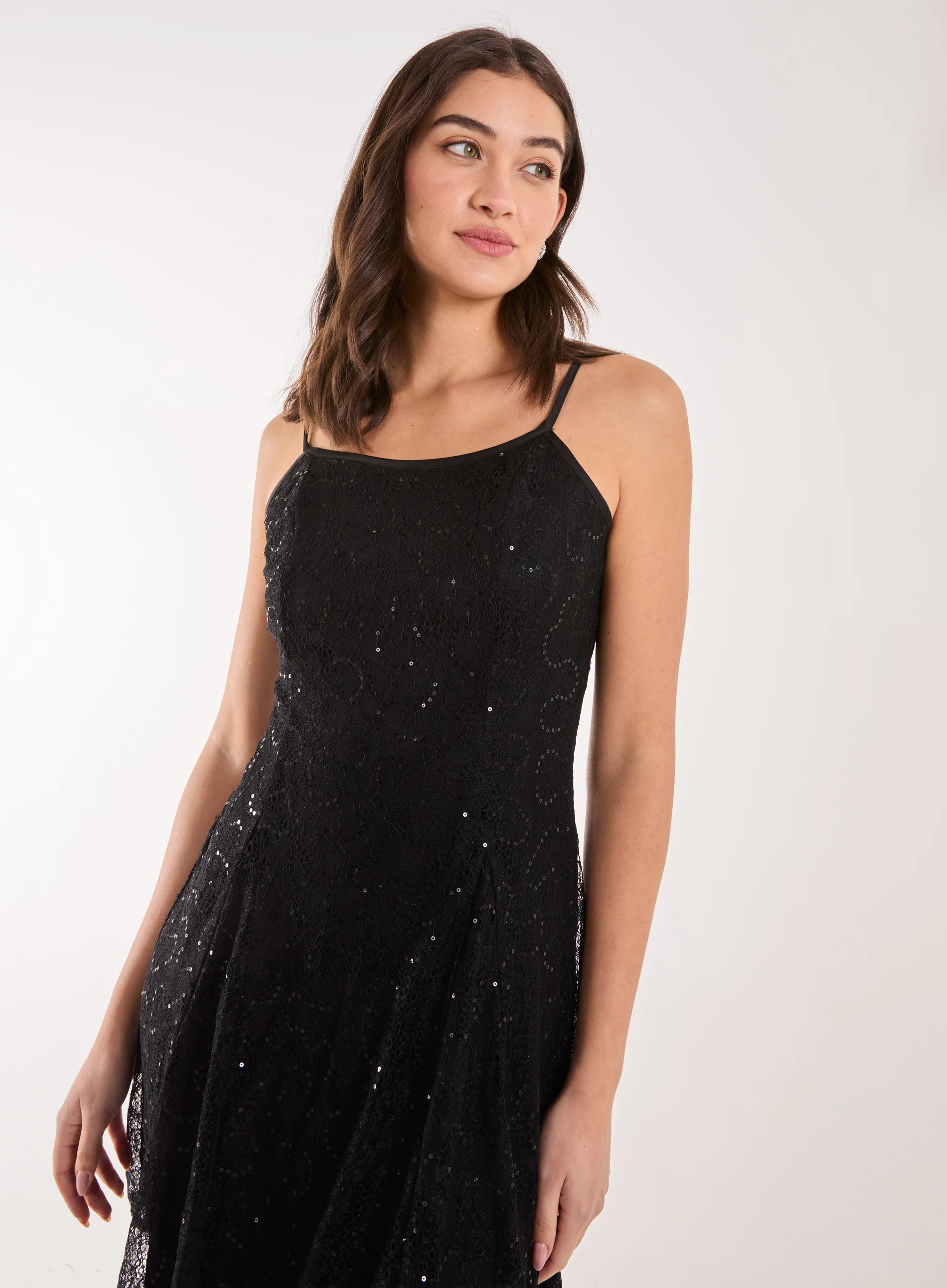 Sequin Lace Mini Dress - Image 3