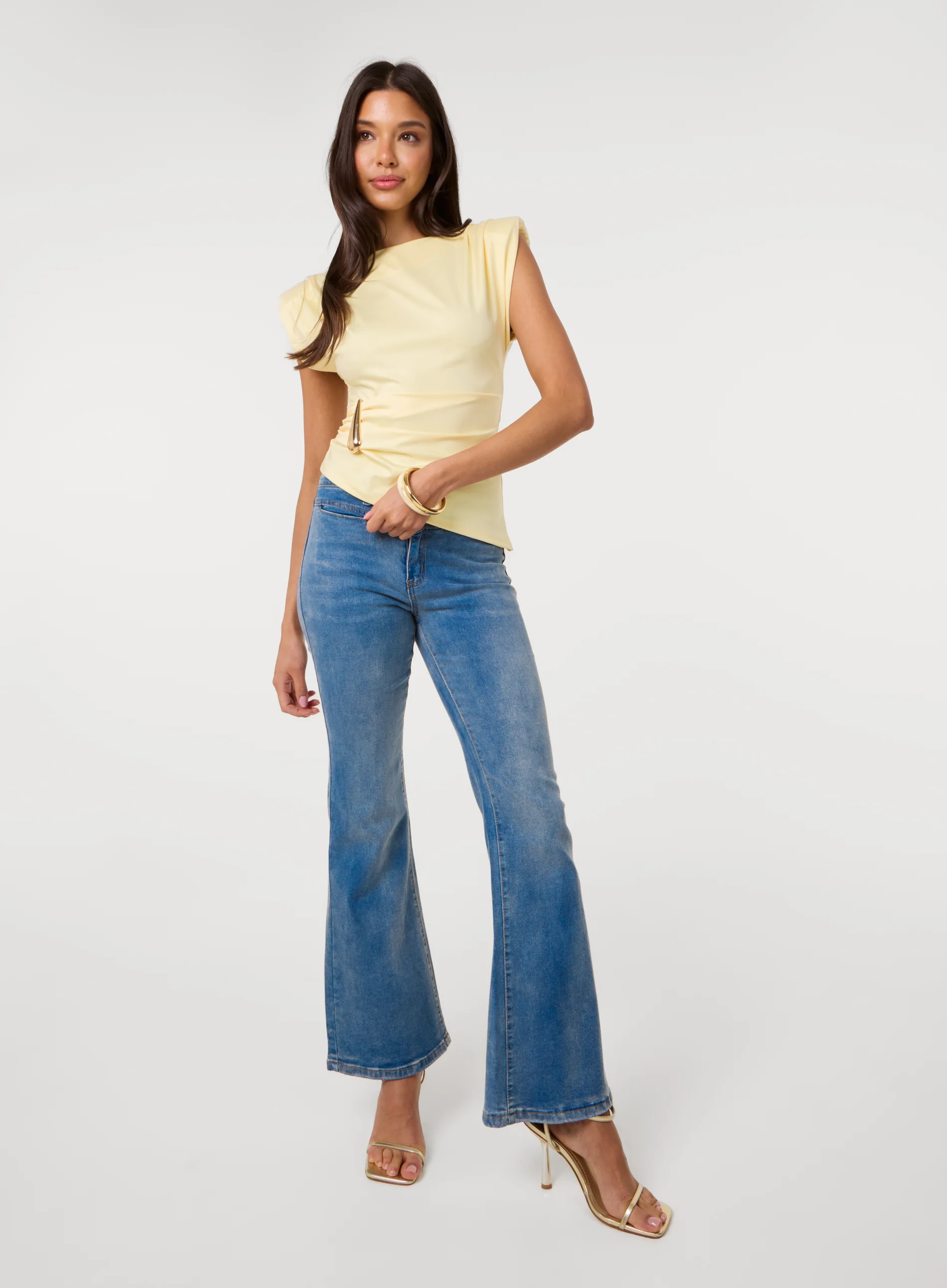 Shoulder Pad With Buckle Jersey Top - Image 2
