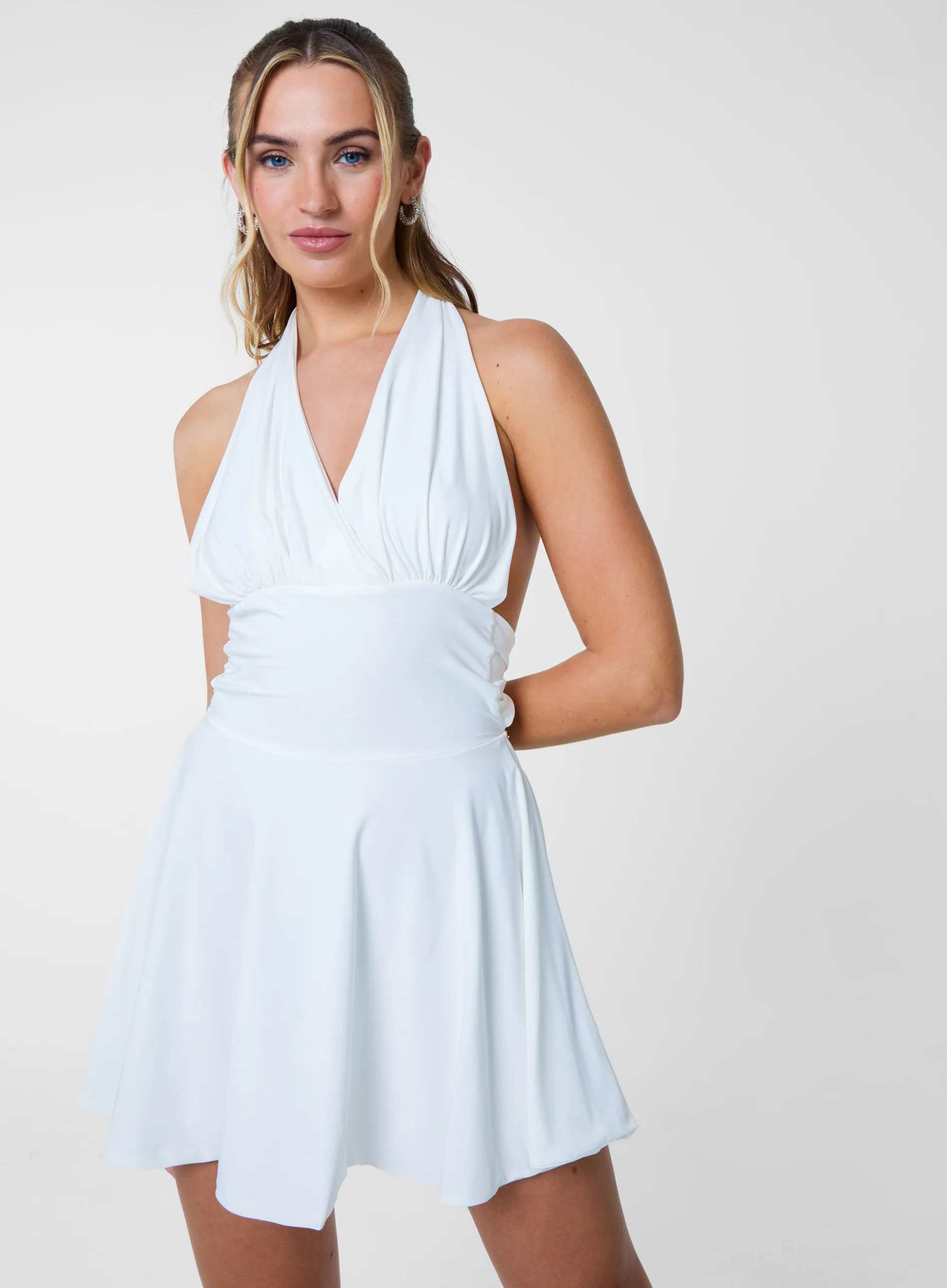 Slinky Halter Mini Dress - Image 4