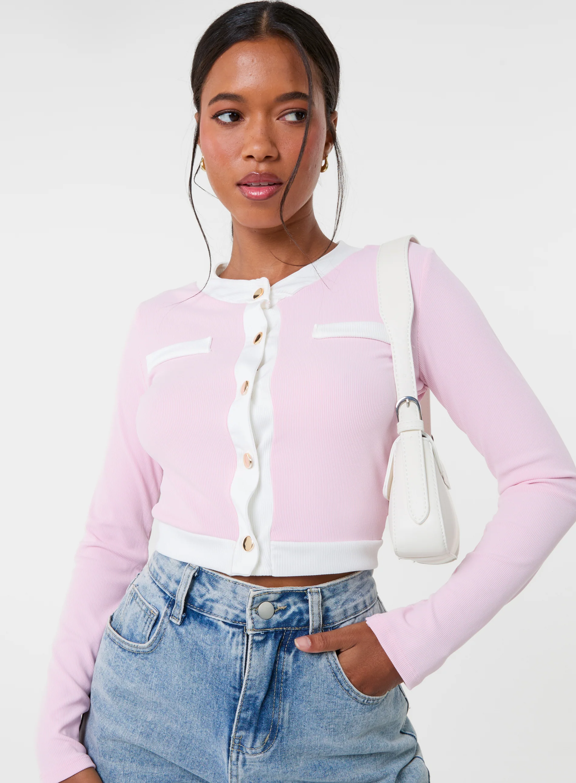 Slinky Two Tone Cardigan - Image 2