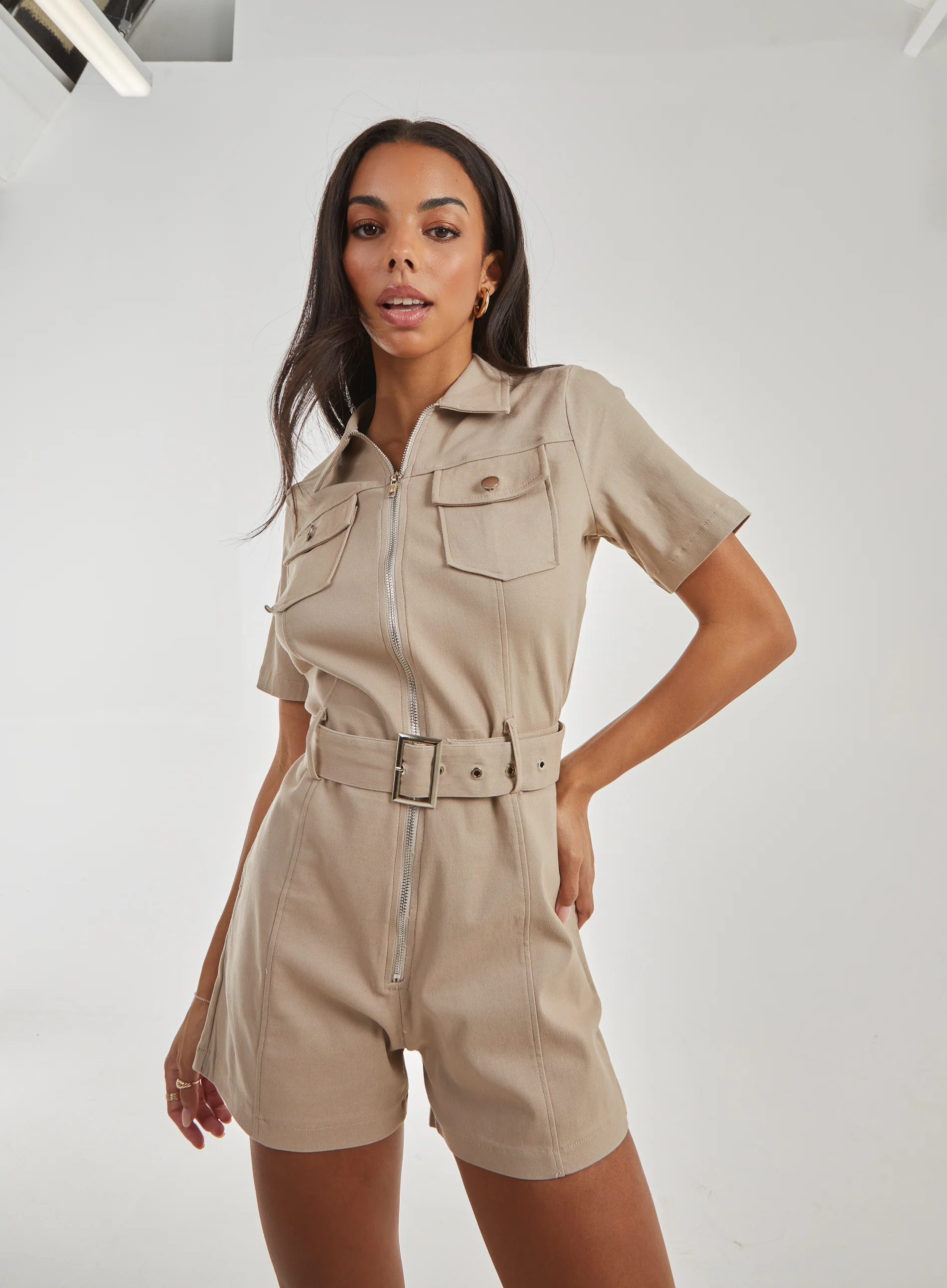 Belted Utility Playsuit - Image 4