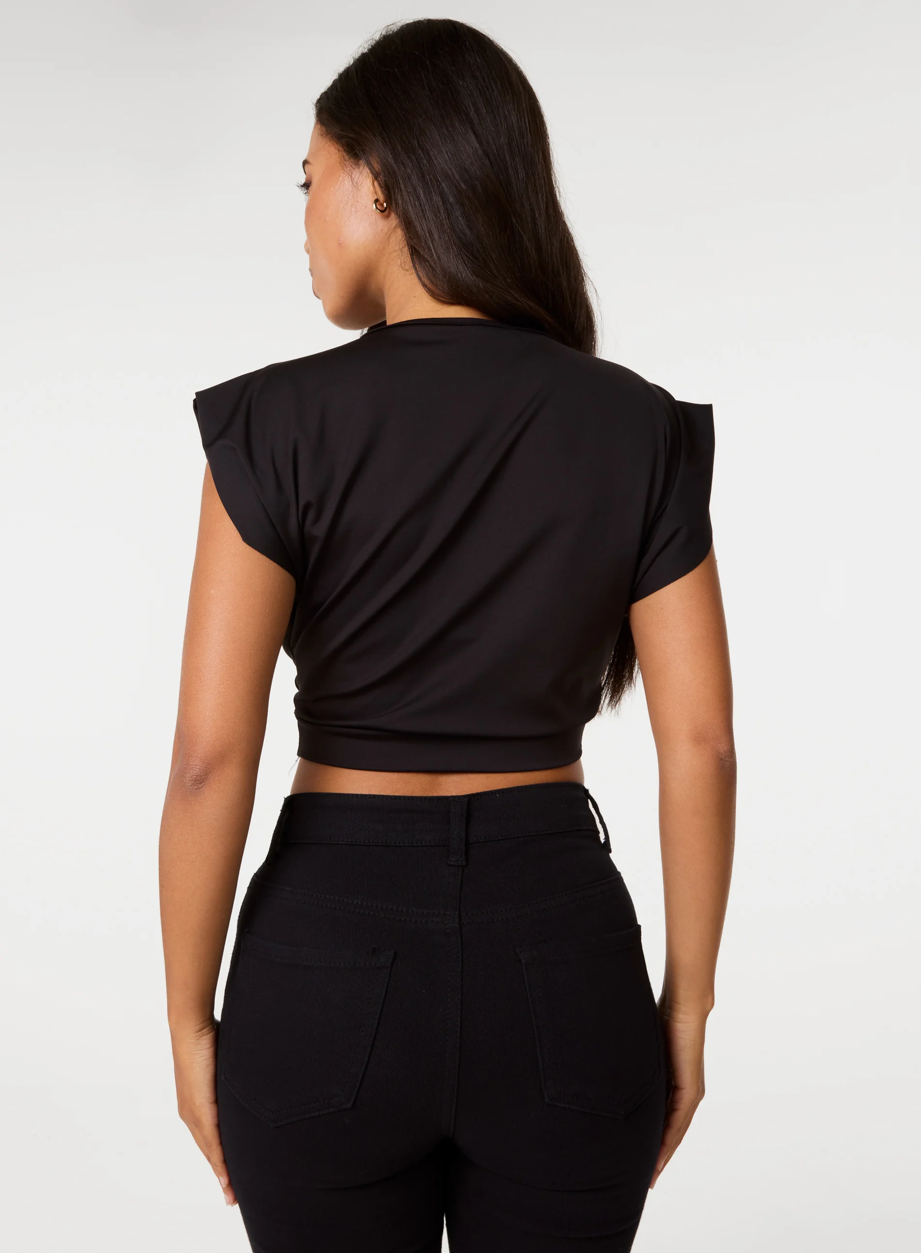 Stone Buckle Slinky Crop Top - Image 4