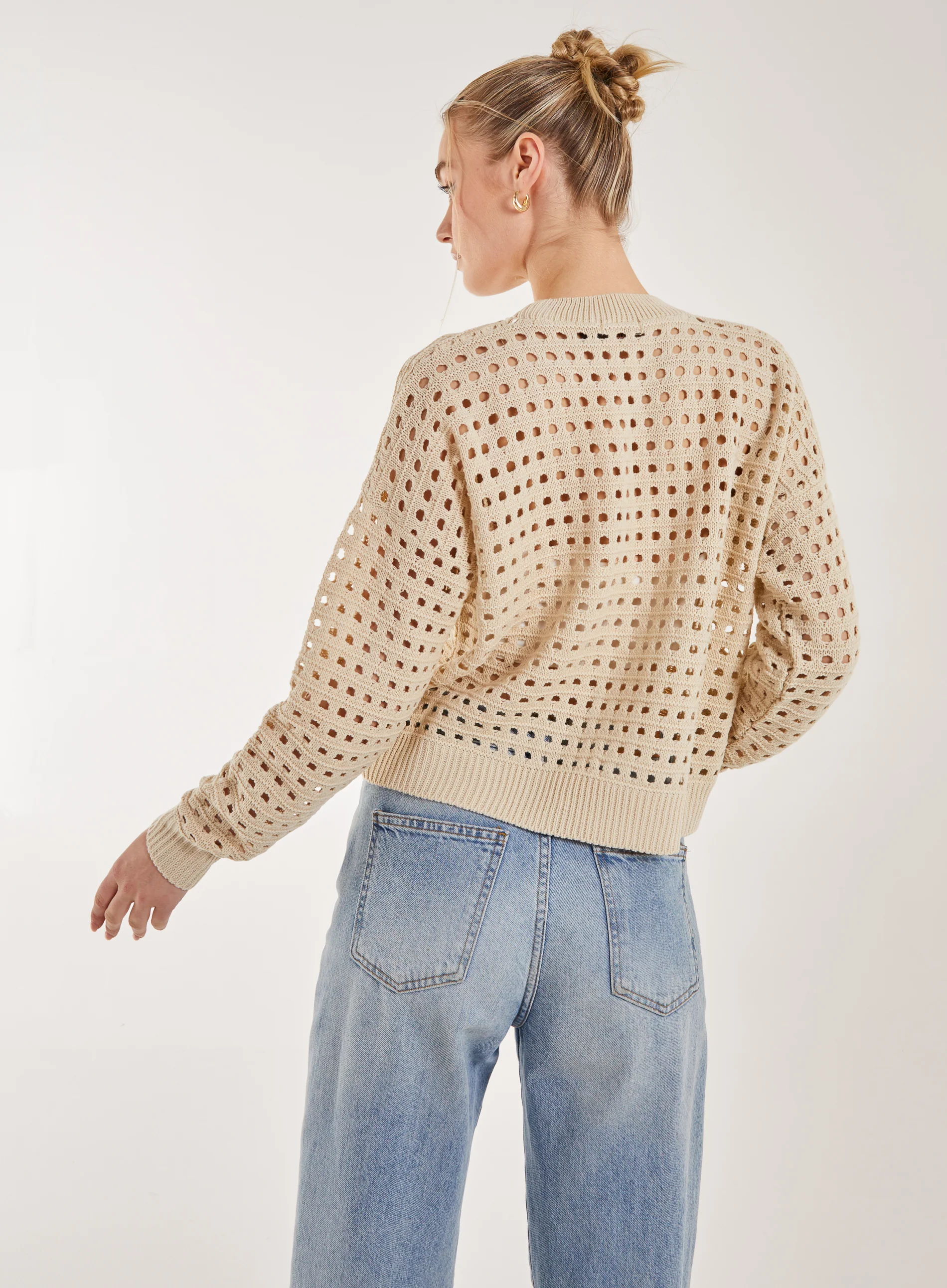 Crochet Knitted Sweatshirt - Image 4